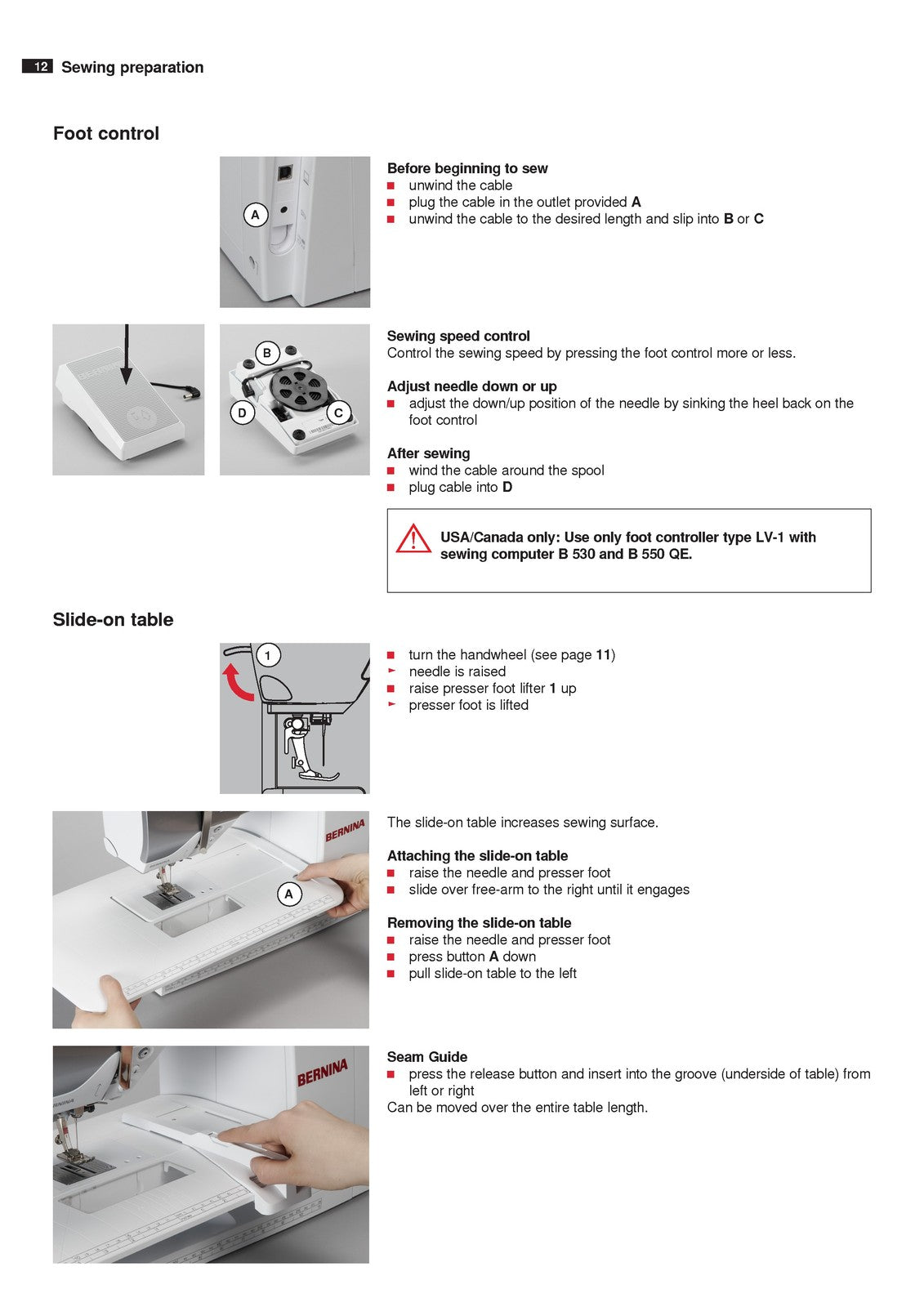 BERNINA B530 B550 QE Instruction Manual - STEEL WIRE BOUND - PROTECTIVE COVERS