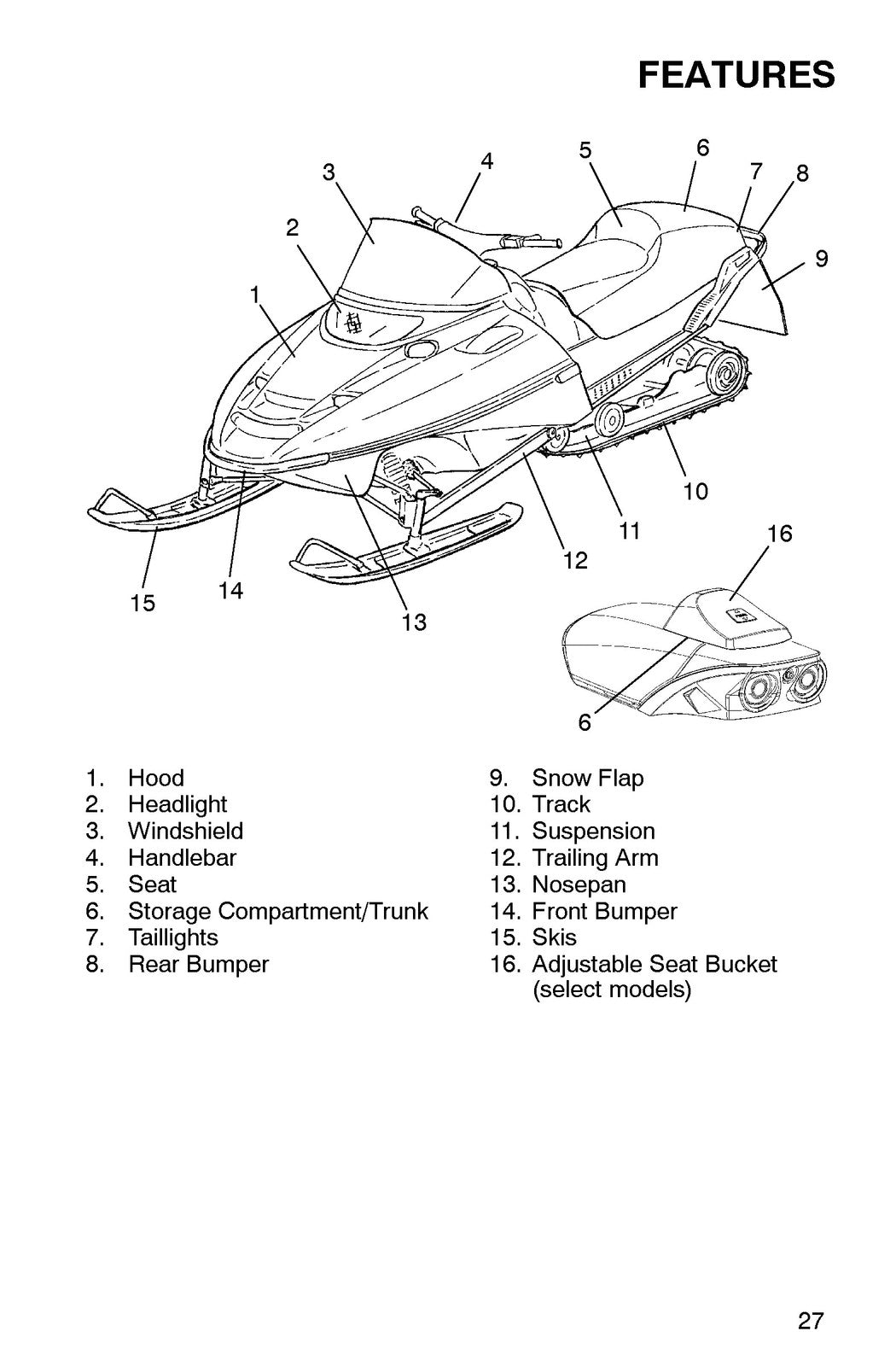 POLARIS 2004 Edge 121 Track Snowmobile Owners Manual - WIRE BOUND - TOUGH COVERS