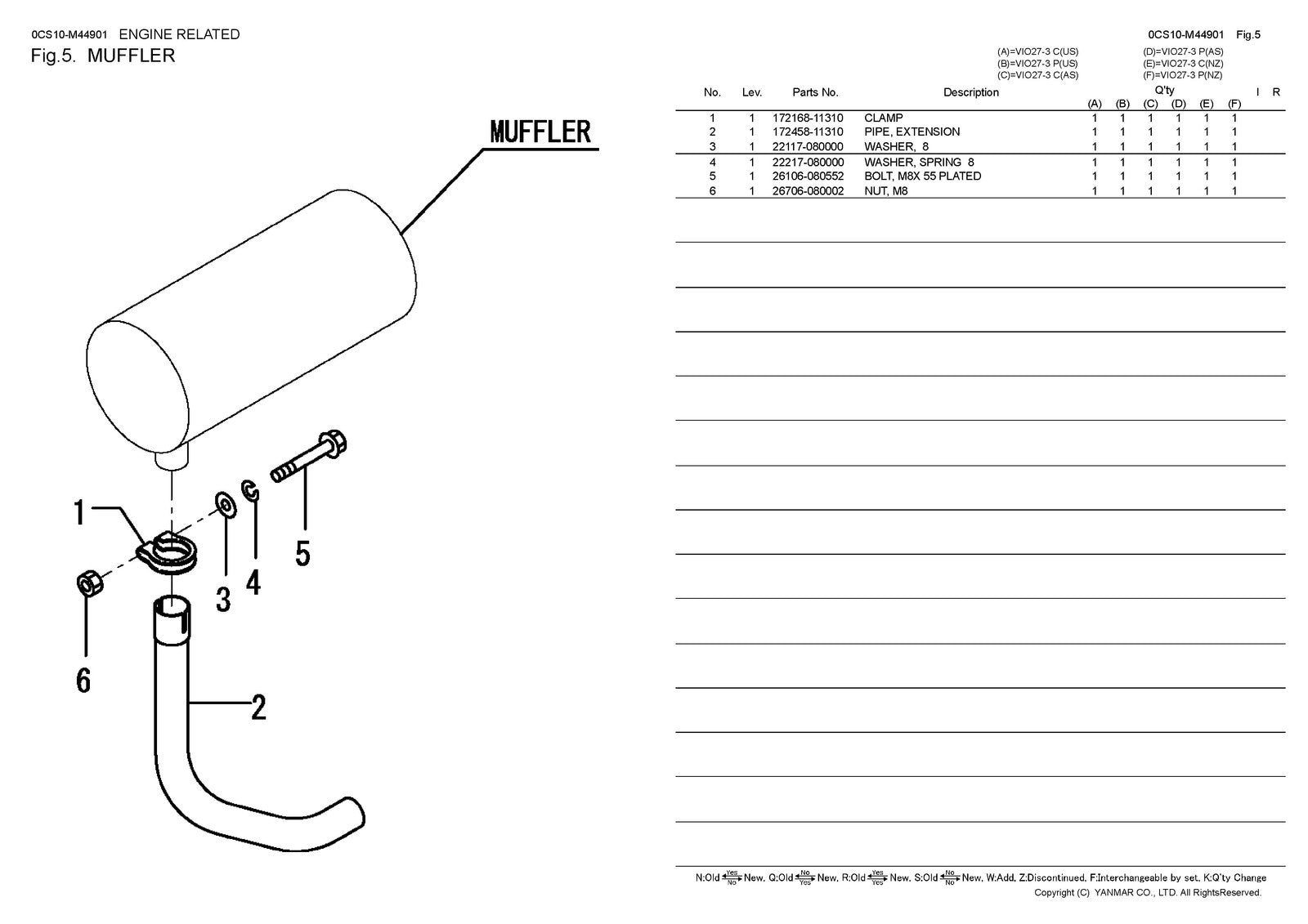 YANMAR ViO27-3 Excavator Parts Catalog Manual - STEEL WIRE BOUND - TOUGH COVERS