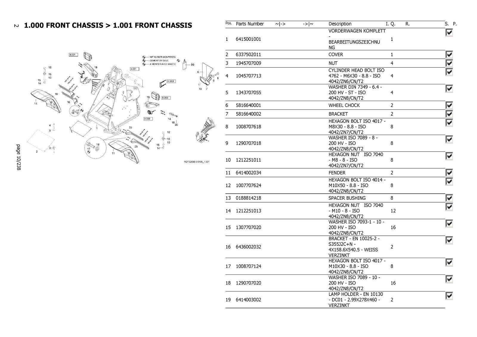 YANMAR V100 Wheel Loader Parts Catalog Manual SN YCG0V10000500103 Up - BOUND