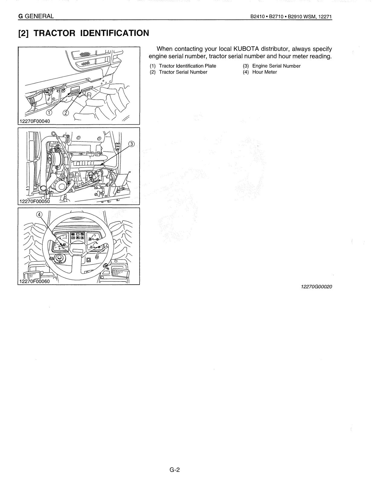KUBOTA B2410 B2710 B2910 B7800 Workshop & Operators Manual BUNDLE - WIRE BOUND