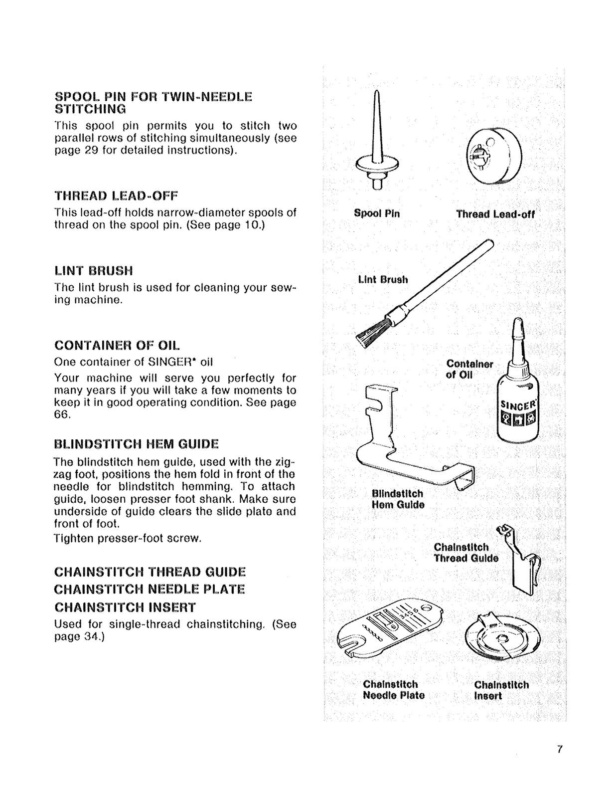 SINGER 290 Sewing Machine Instruction Manual - STEEL WIRE BOUND - TOUGH COVERS