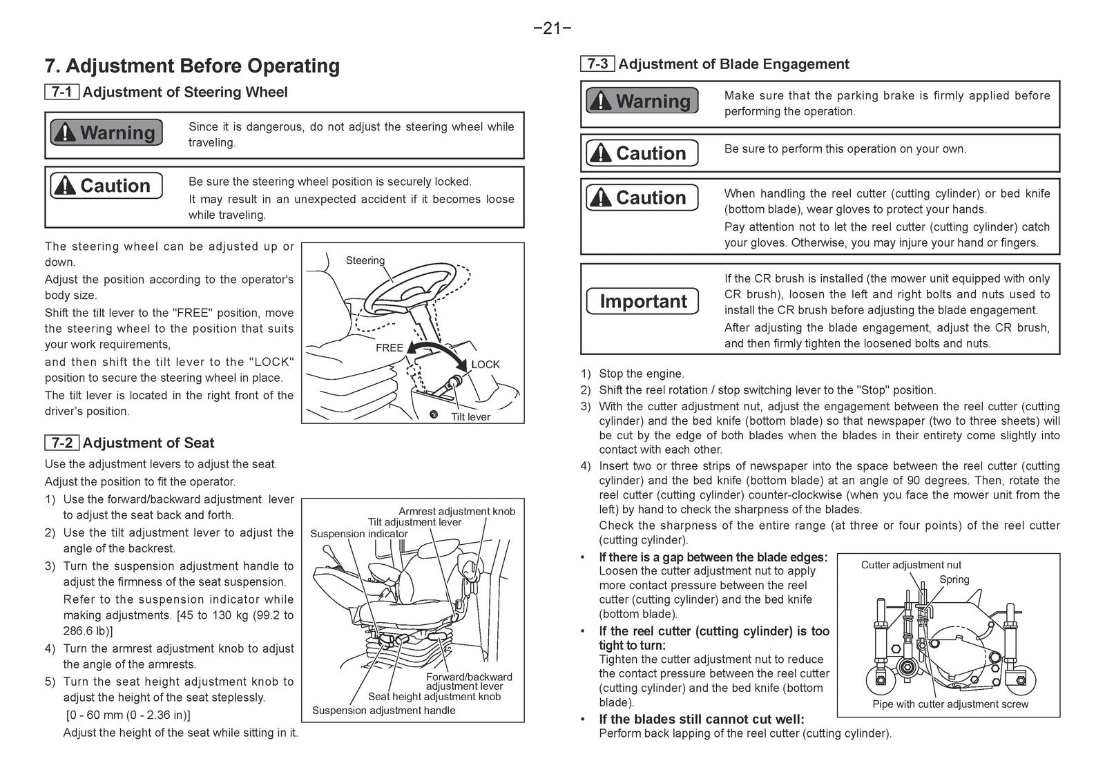 BARONESS LM2700 Fairway Mower Operator Manual - STEEL WIRE BOUND - TOUGH COVERS