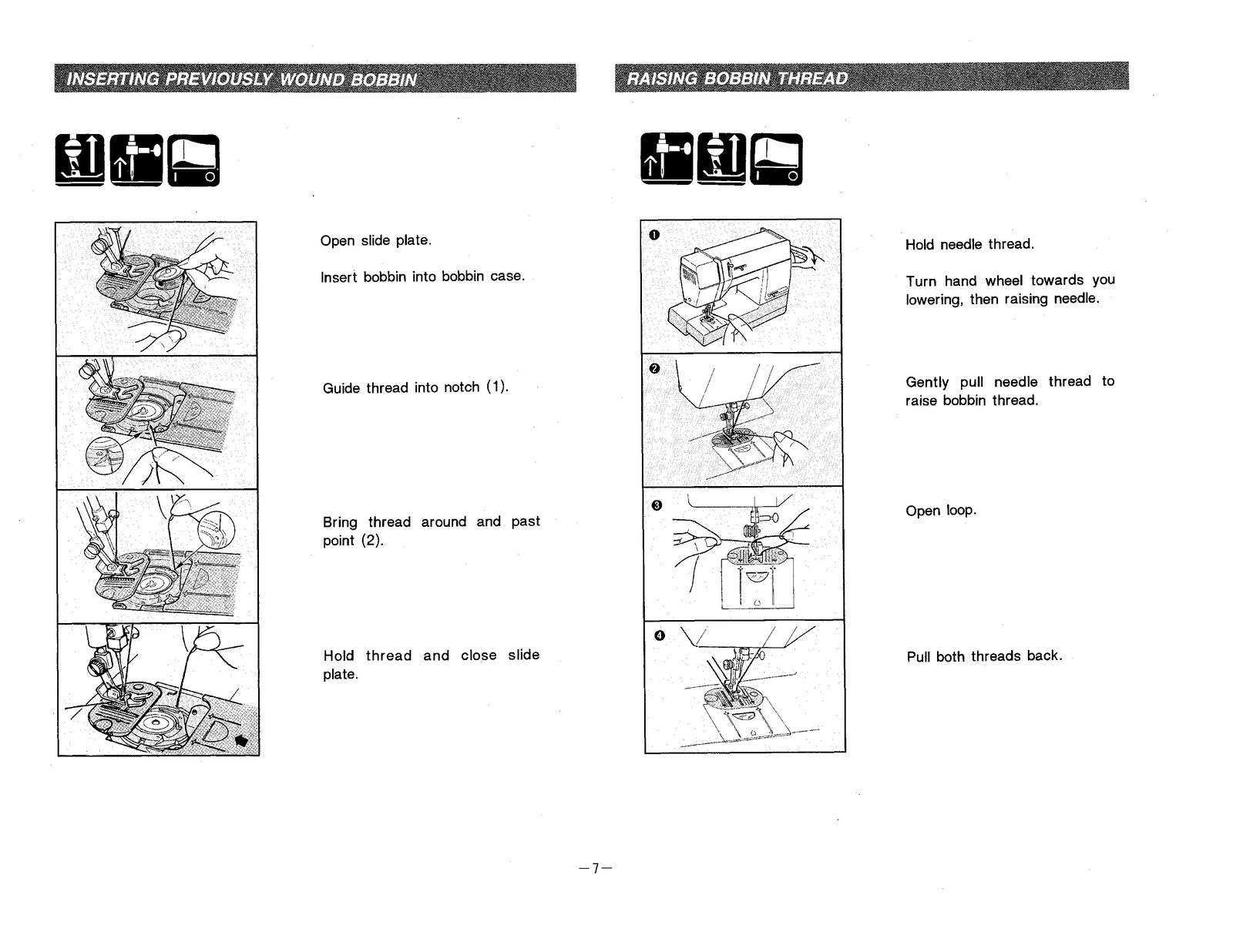 SINGER 9224 9217 Sewing Machine Instruction Manual - WIRE BOUND - TOUGH COVERS