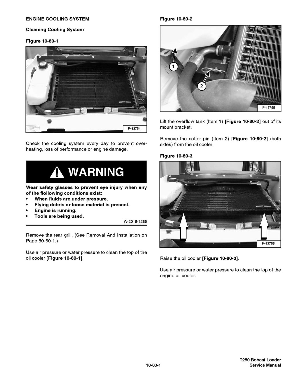 BOBCAT T250 Turbo High Flow SERVICE MANUAL SN 523111001 SN 523011001 and Up
