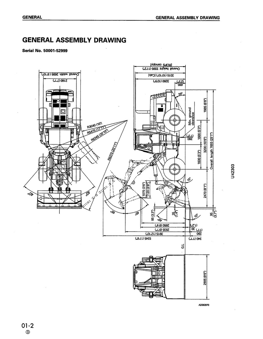 KOMATSU AVANCE LOADER WA380-3 SN 50001 Up Shop Manual, BOUND, COVERS, FOLDOUTS