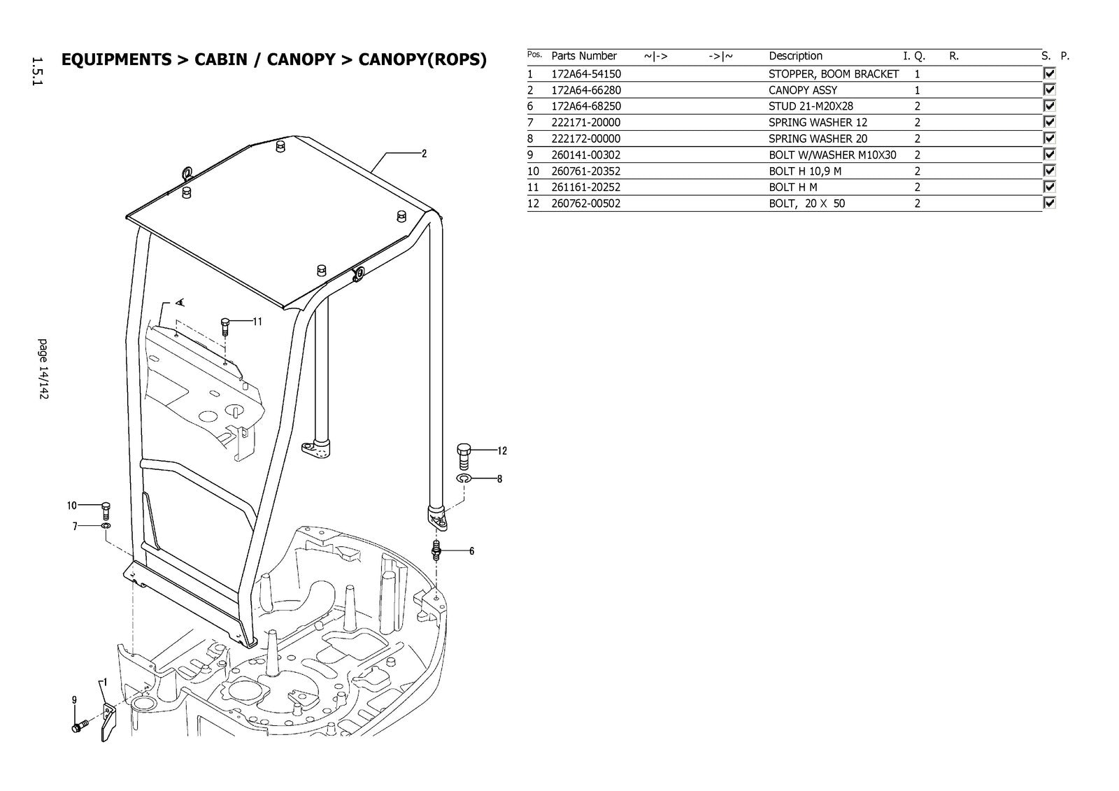 YANMAR ViO17U Mini Excavator Parts Catalog Manual - WIRE BOUND - TOUGH COVERS