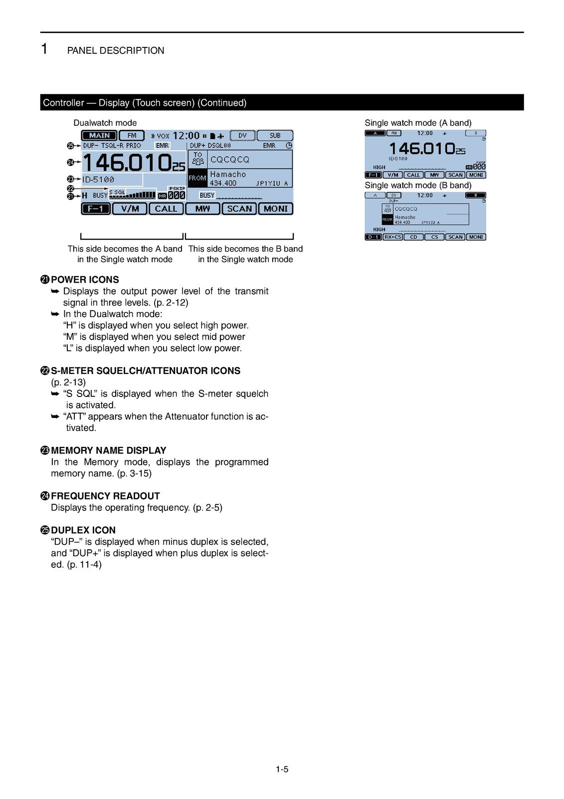 ICOM ID-5100A ID-5100E Dual Band Transceiver Full Manual - WIRE BOUND - COVERS