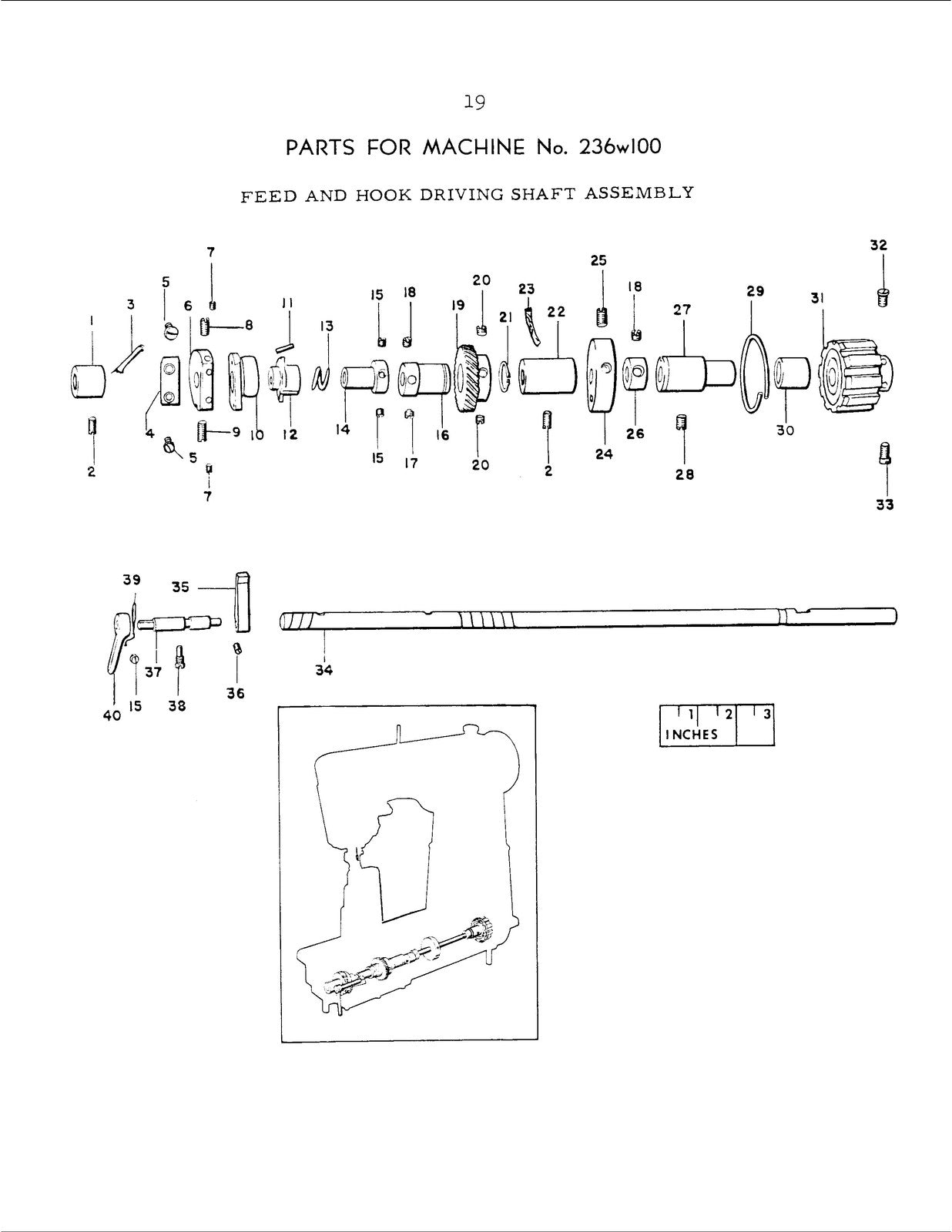 SINGER 236W Sewing Machine Service And Parts Manual 1959 - WIRE BOUND - COVERS