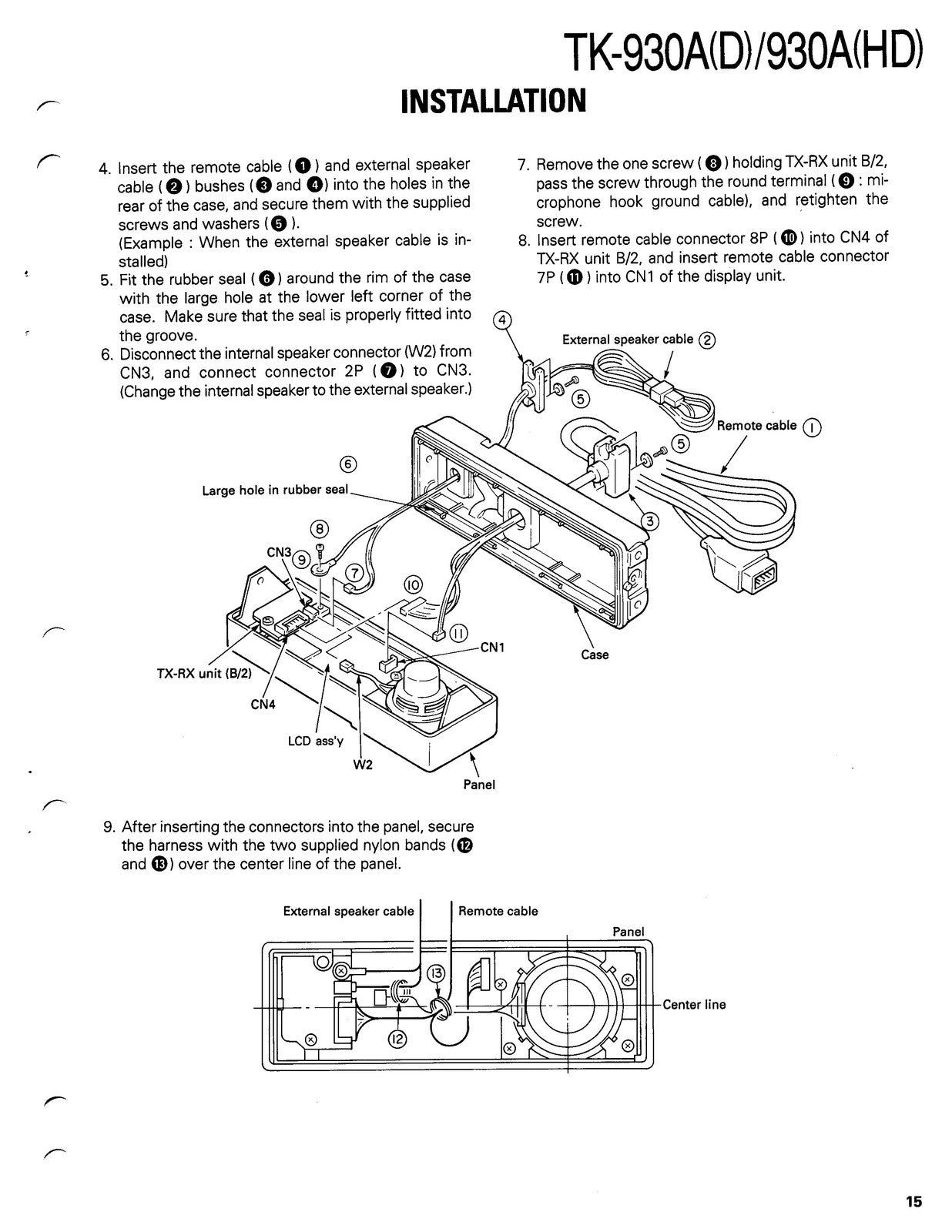 KENWOOD TK-930A UHF FM Transceiver Service Manual - BOUND - COVERS - XL FOLDOUTS