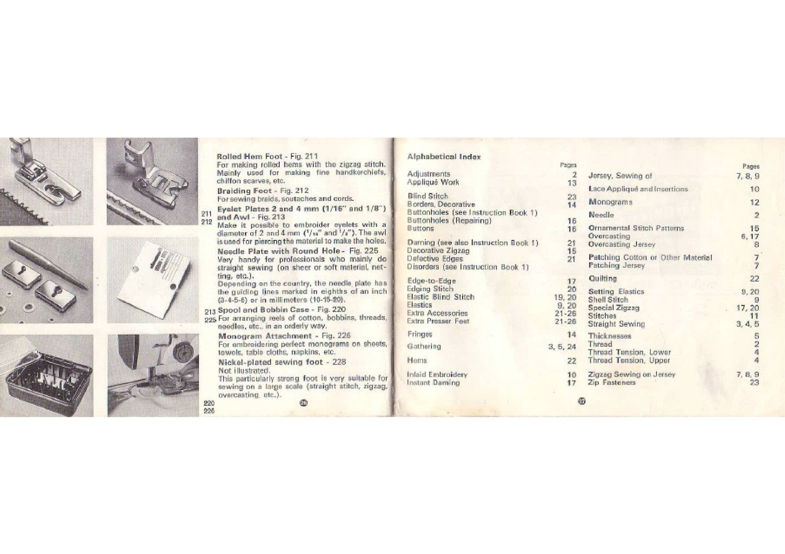 ELNA Lotus Sewing Guide Manual - STEEL WIRE BOUND - PROTECTIVE COVERS