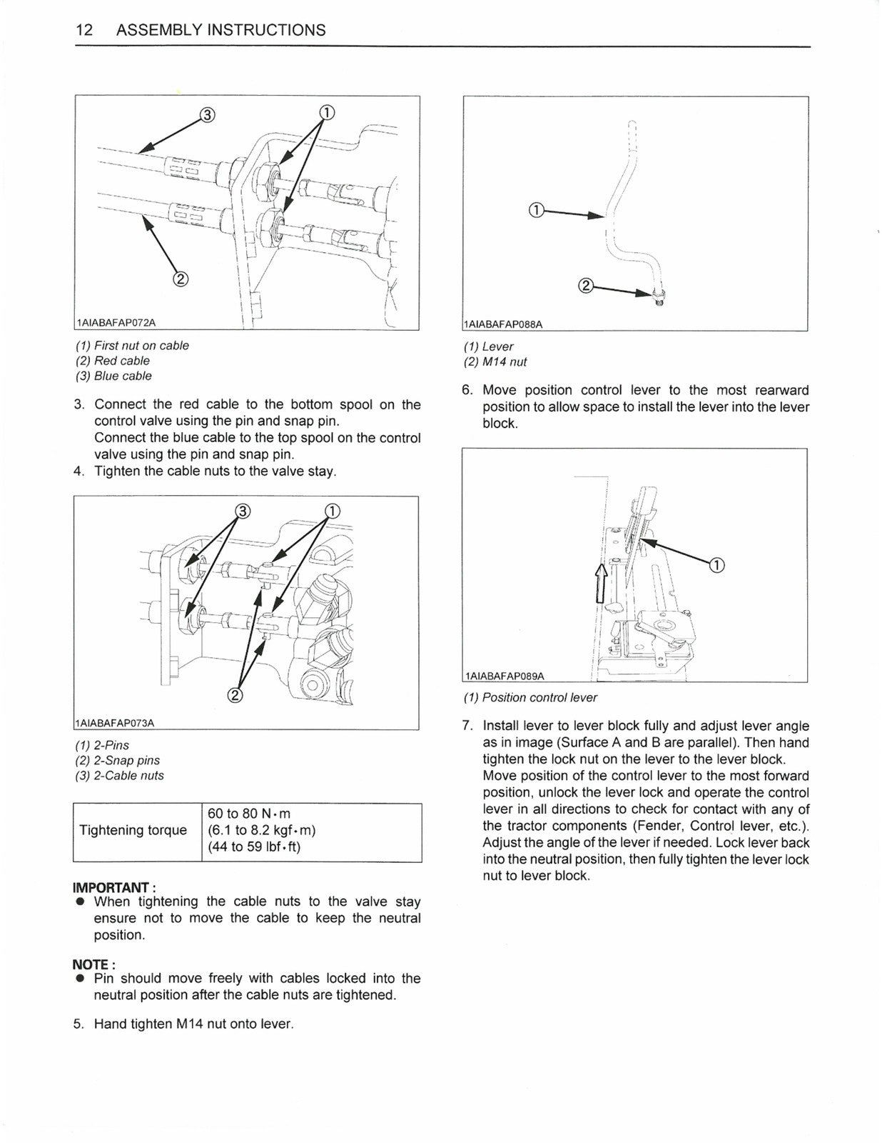 KUBOTA LA1065A Front Loader Assembly Parts & Operators Manual BUNDLE