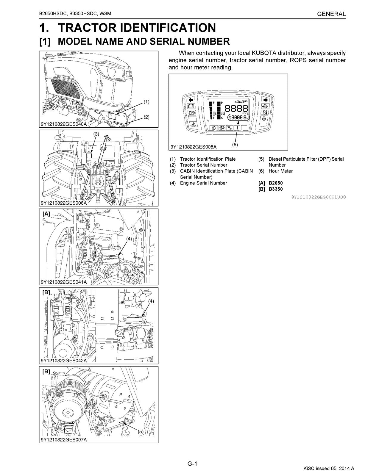 KUBOTA B2650 B3350 B3350SU HSDC Service & Operators Manual BUNDLE - WIRE BOUND
