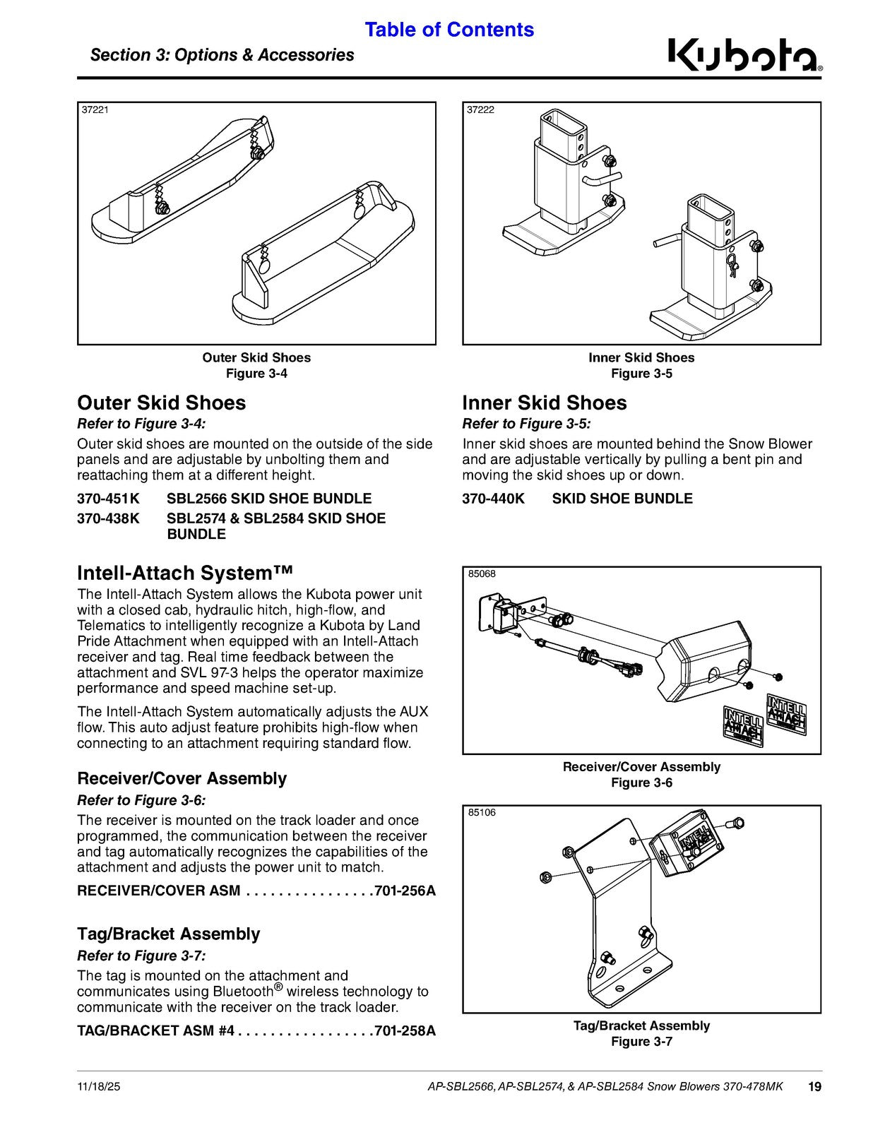 LAND PRIDE SBL25 Series Snow Blowers Operators Manual - WIRE BOUND - COVERS