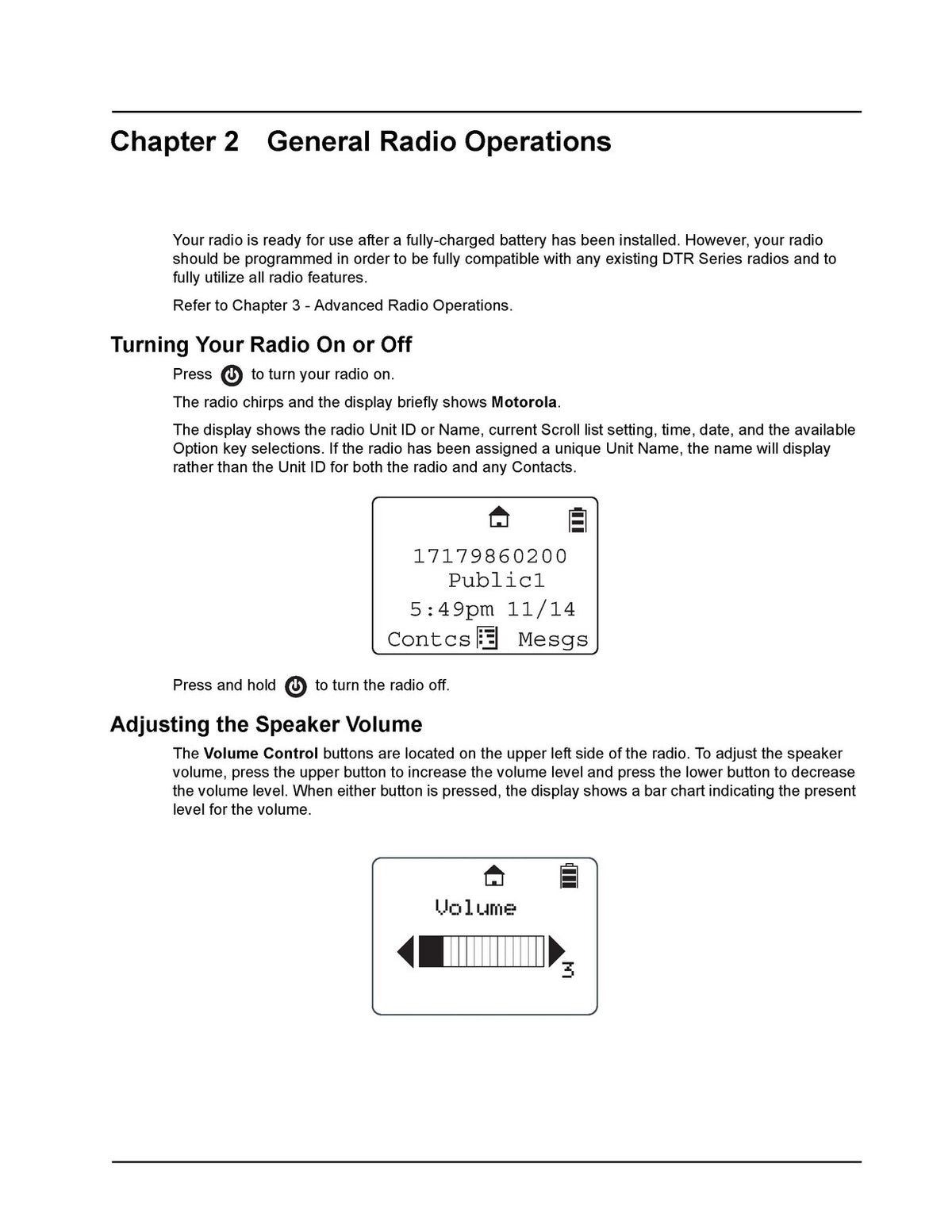 MOTOROLA DTR Series DTR410 DTR510 DTR610 Radio User Guide 2005 - WIRE BOUND