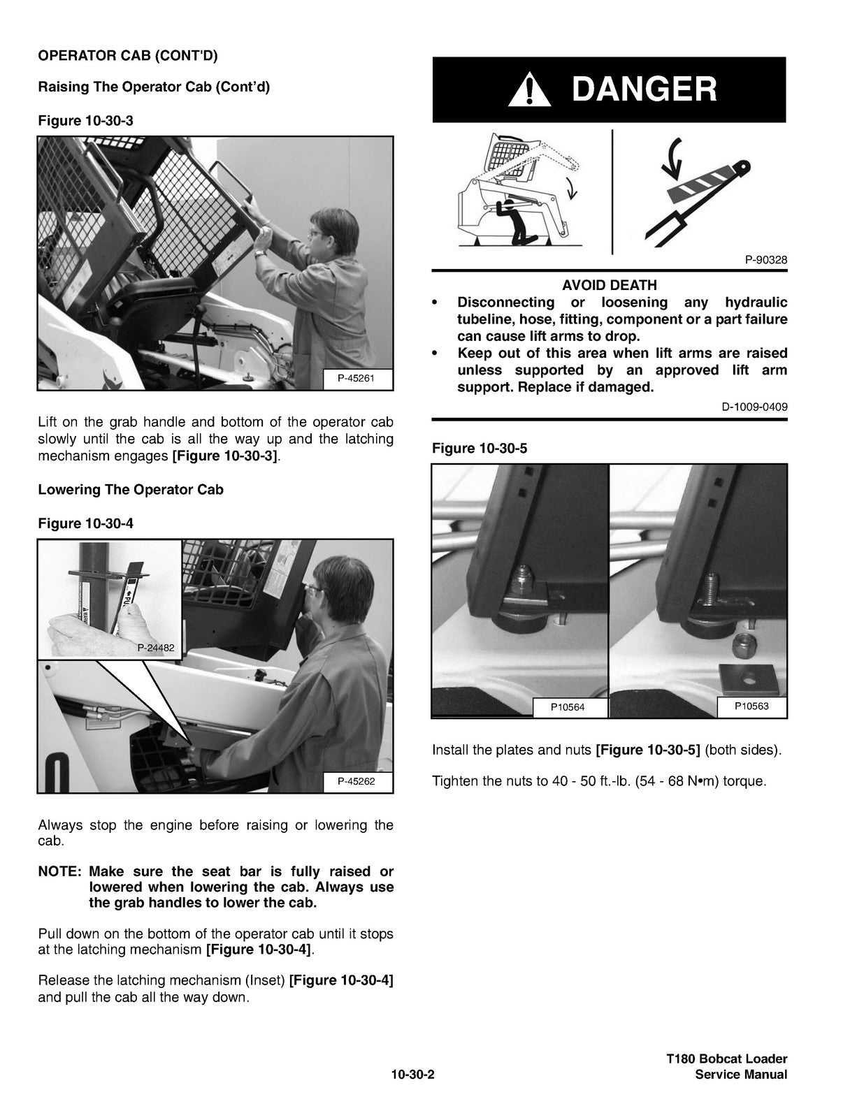 BOBCAT T180 Service Manual 2009 SN 524211001 Up - BOUND - COVERS - XL FOLDOUTS