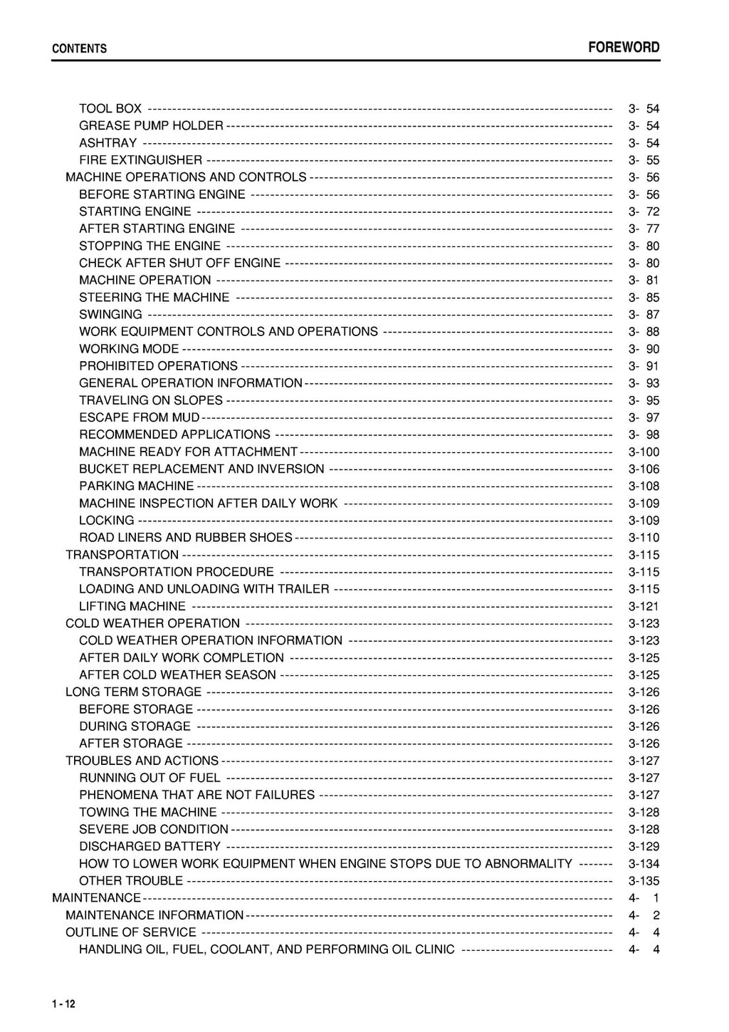 KOMATSU PC78MR-6 Operation and Maintenance Manual - WIRE BOUND TOUGH COVERS