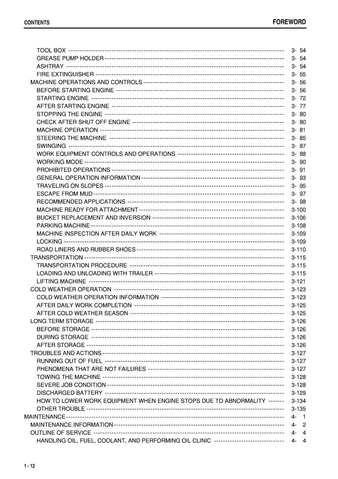 KOMATSU PC78MR-6 Operation and Maintenance Manual - WIRE BOUND TOUGH COVERS