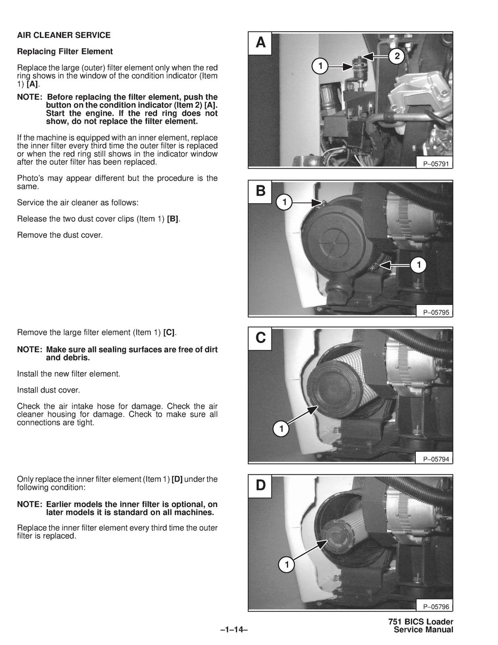 BOBCAT 751 SERVICE MANUAL SN 514711001 & UP SN 514911001 & UP, WIRE BOUND COVERS