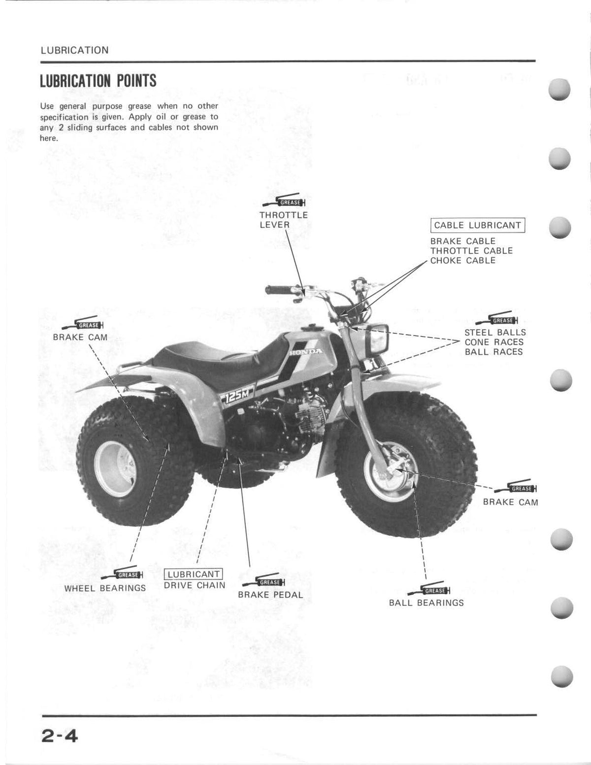 HONDA ATC125M Service & Operators Manual BUNDLE - WIRE BOUND - TOUGH COVERS