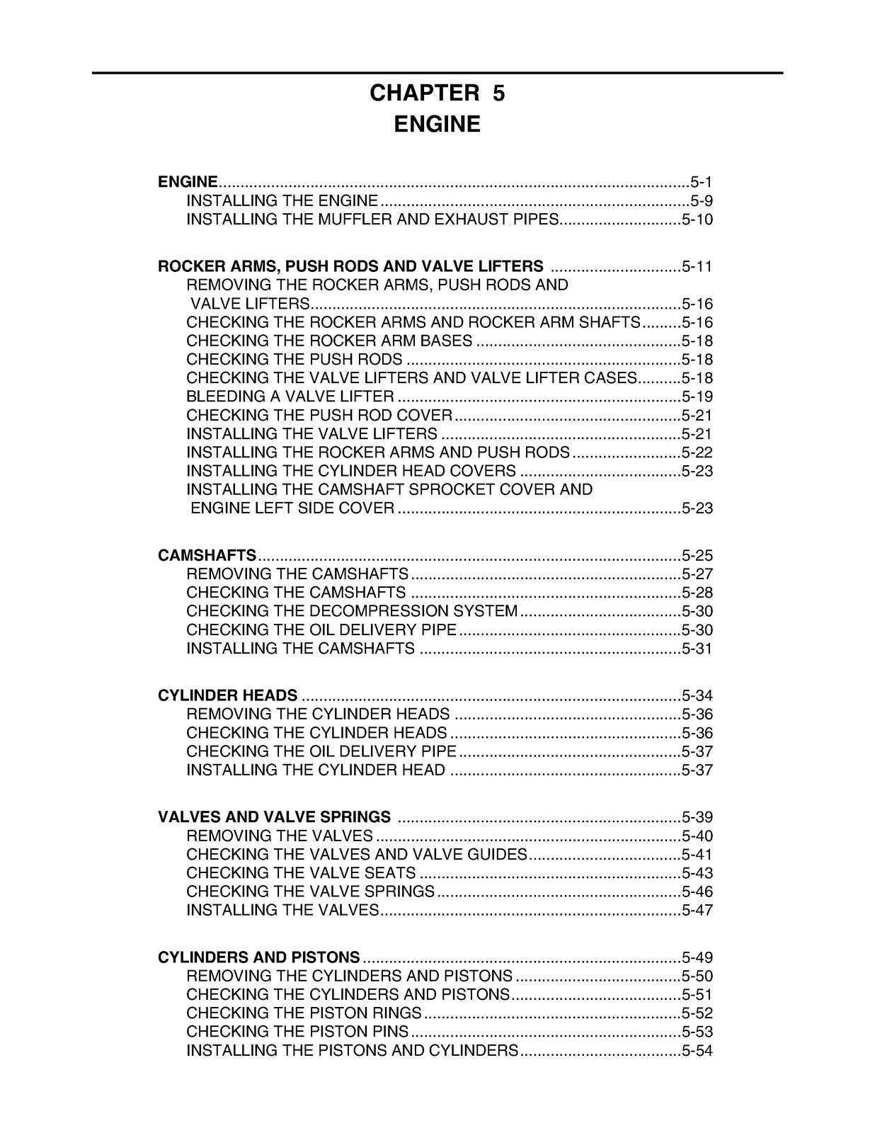 YAMAHA XV1700P XV1700PC Warrior Motorcycle Service Manual 2002, FOLDOUTS