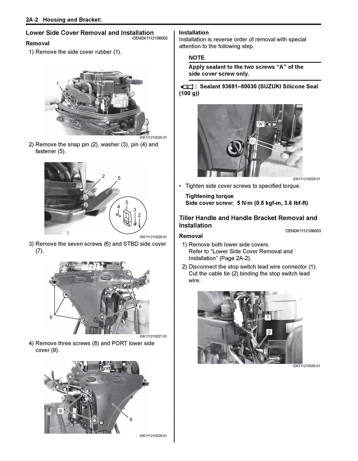 SUZUKI DF99B DF15A DF20A Outboard Motor Service Manual - WIRE BOUND - COVERS