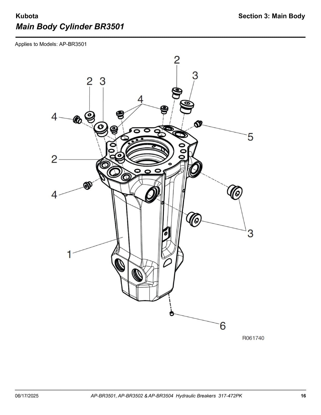 LAND PRIDE BR35 BR Series Breakers Parts Manual 2025 - WIRE BOUND - TOUGH COVERS