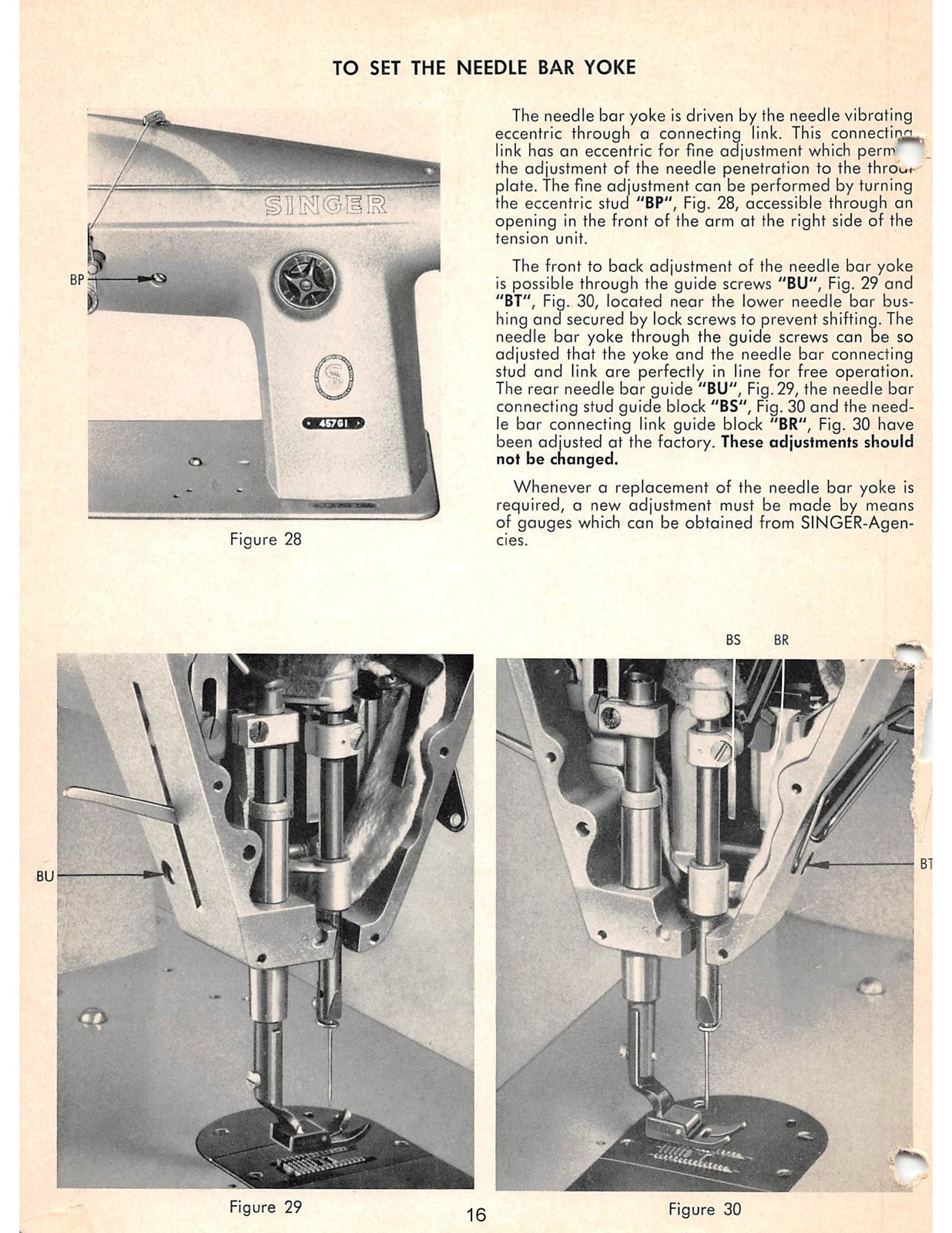 SINGER 457G1 Class Sewing Machine Service Manual - WIRE BOUND - TOUGH COVERS