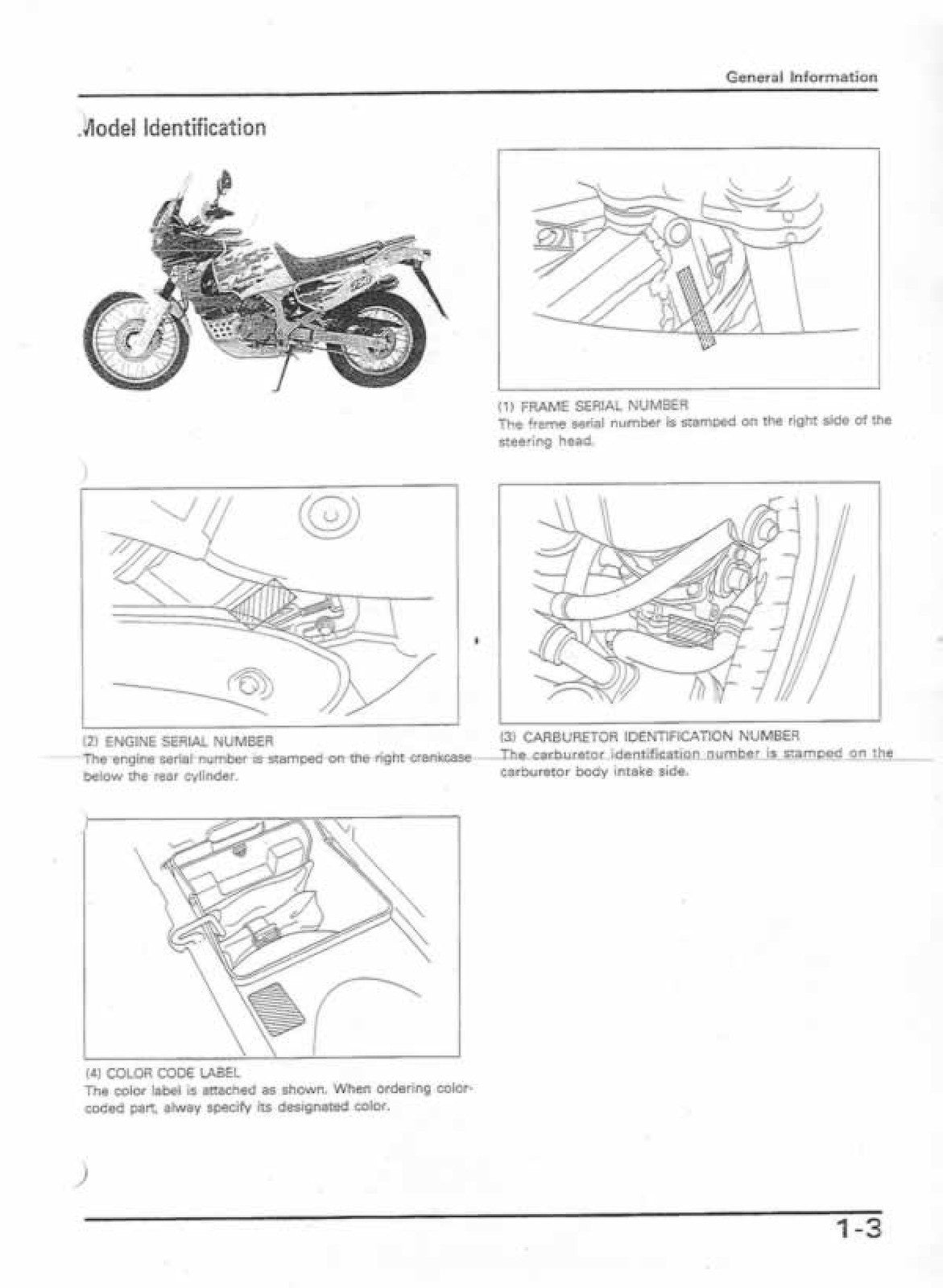 HONDA XRV750 RD07 Africa Twin Motorcycle Service Manual, BOUND, COVERS, FOLDOUTS