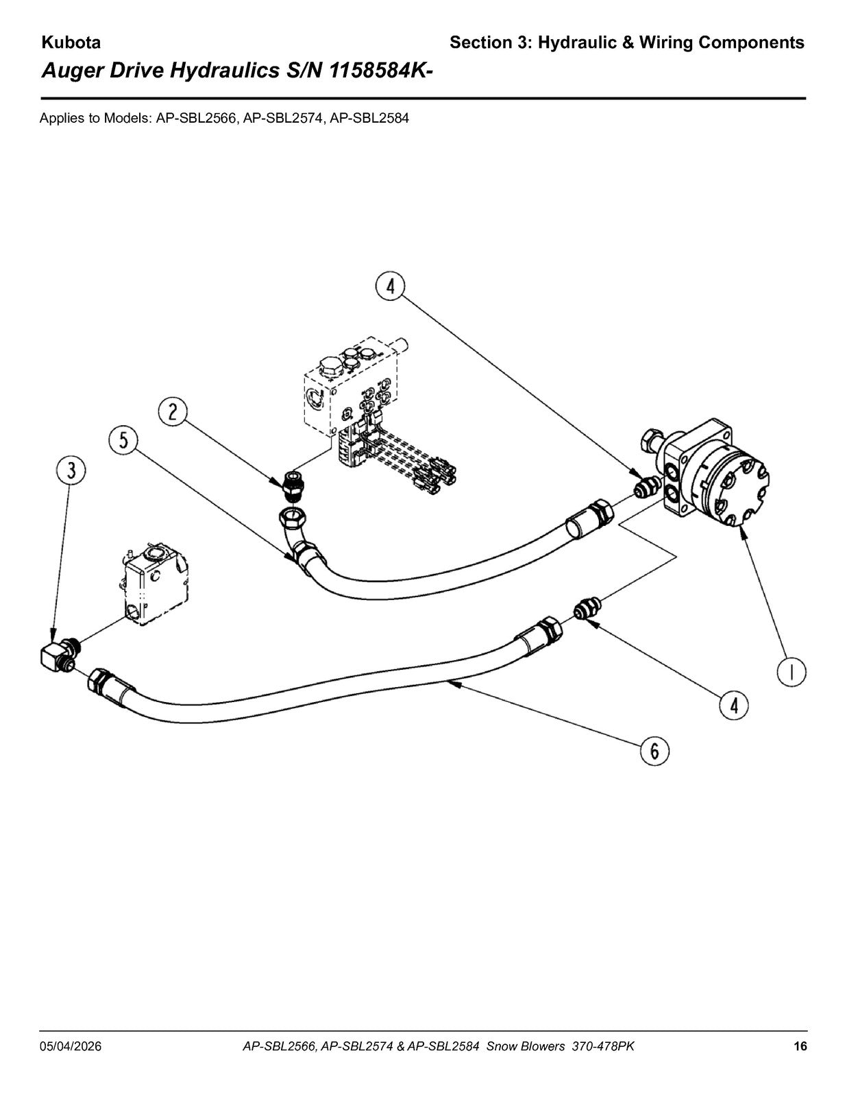 LAND PRIDE SBL25 Series Snow Blowers Parts Manual 2026 - WIRE BOUND - COVERS