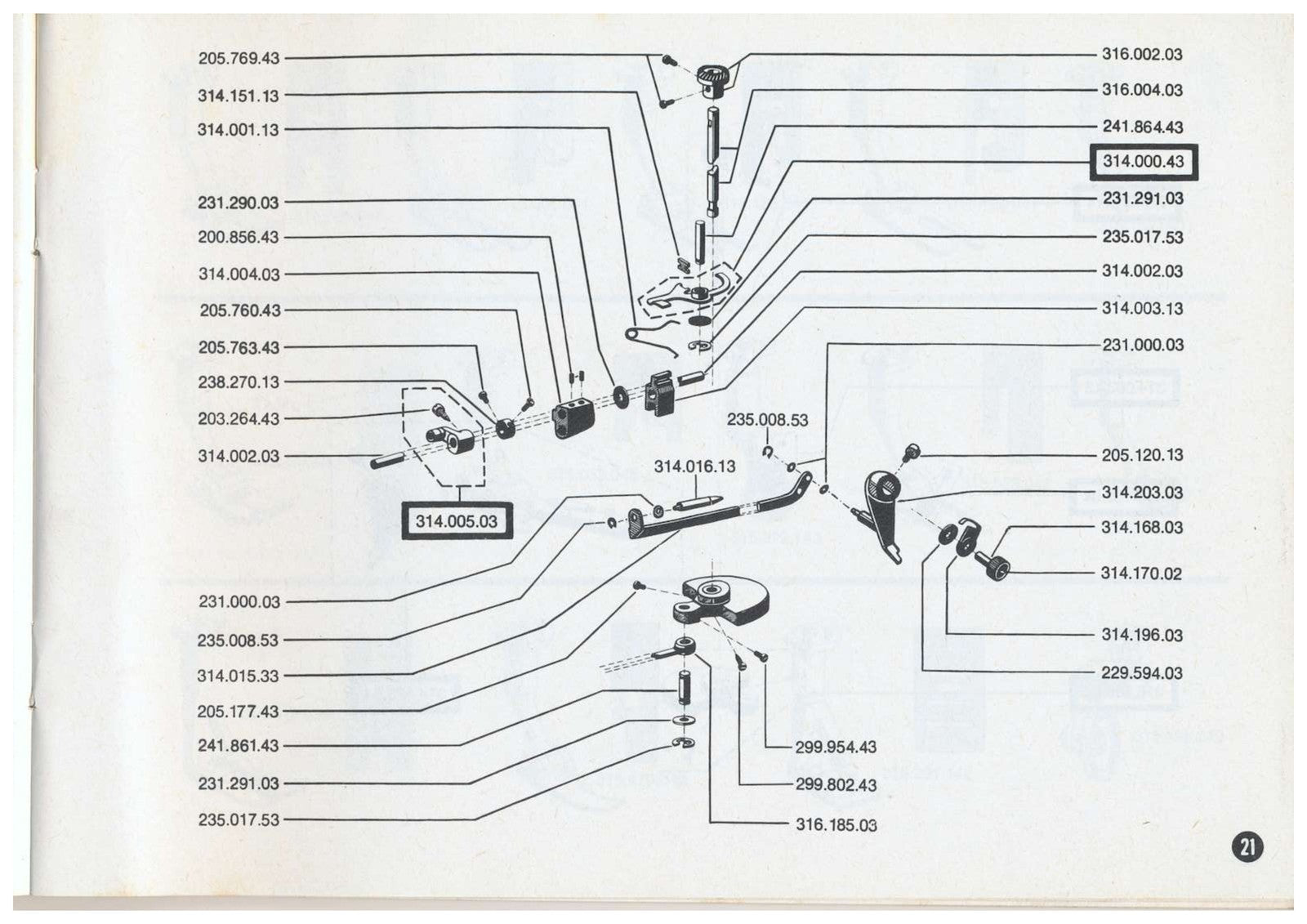 BERNINA 830 831 832 Record Sewing Machine Illustrated Parts Manual - WIRE BOUND