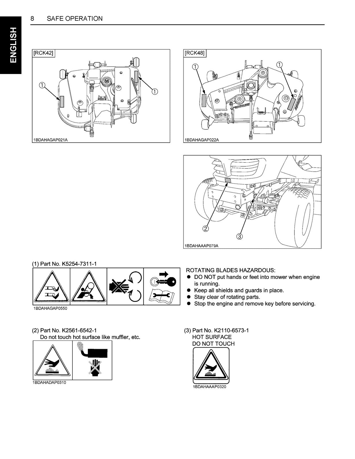 KUBOTA GR2100 GR1600 Riding Mower Operators Manual - BOUND - COVERS - FOLDOUTS