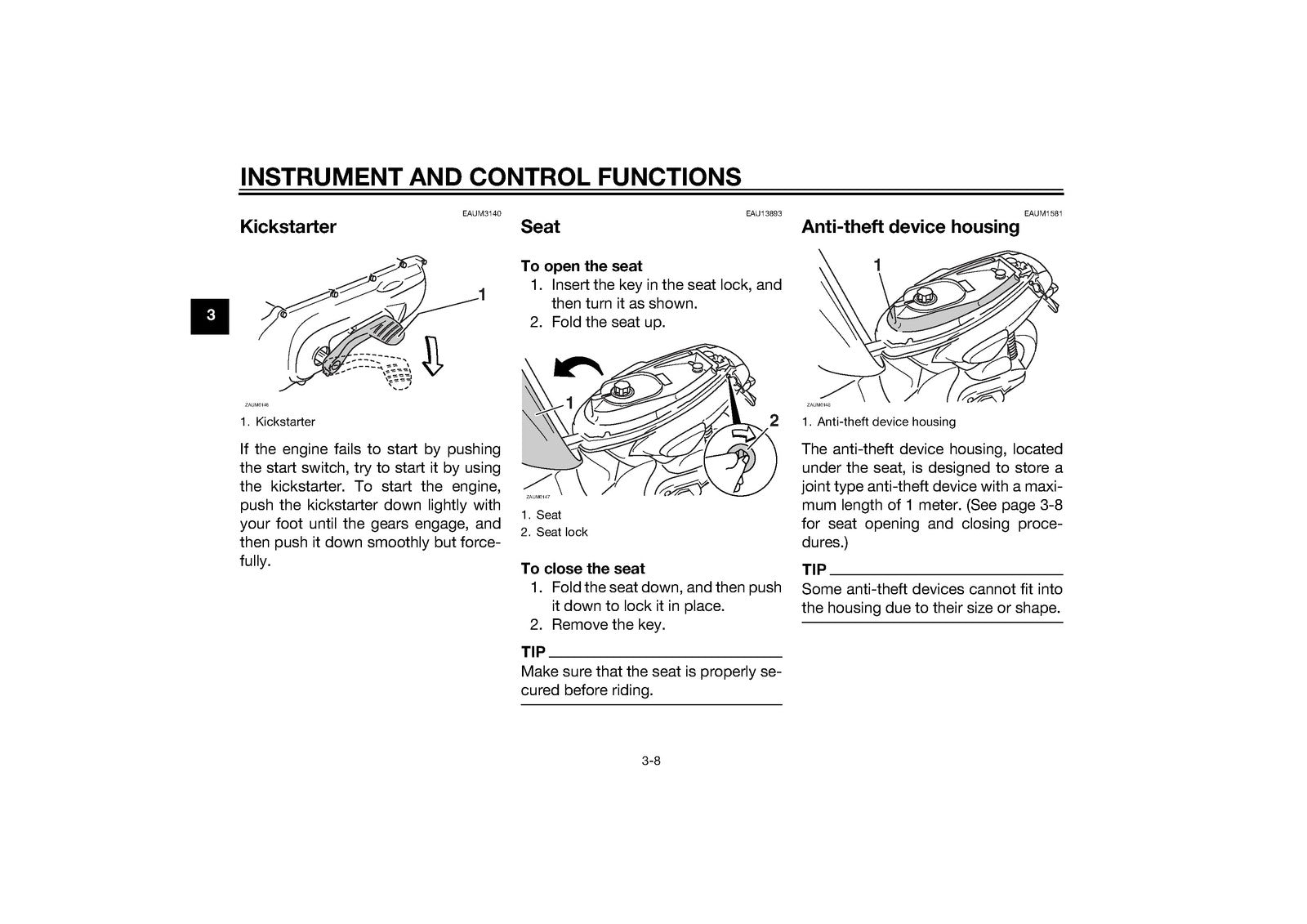 YAMAHA EW50N Scooter Owners Manual 2014 - STEEL WIRE BOUND - PROTECTIVE COVERS