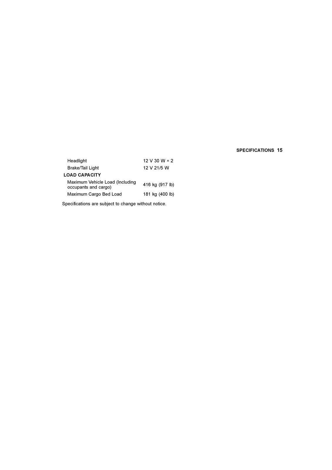 KAWASAKI Mule 610 4x4 SE Utility Vehicle Owners Manual 2016 - WIRE BOUND