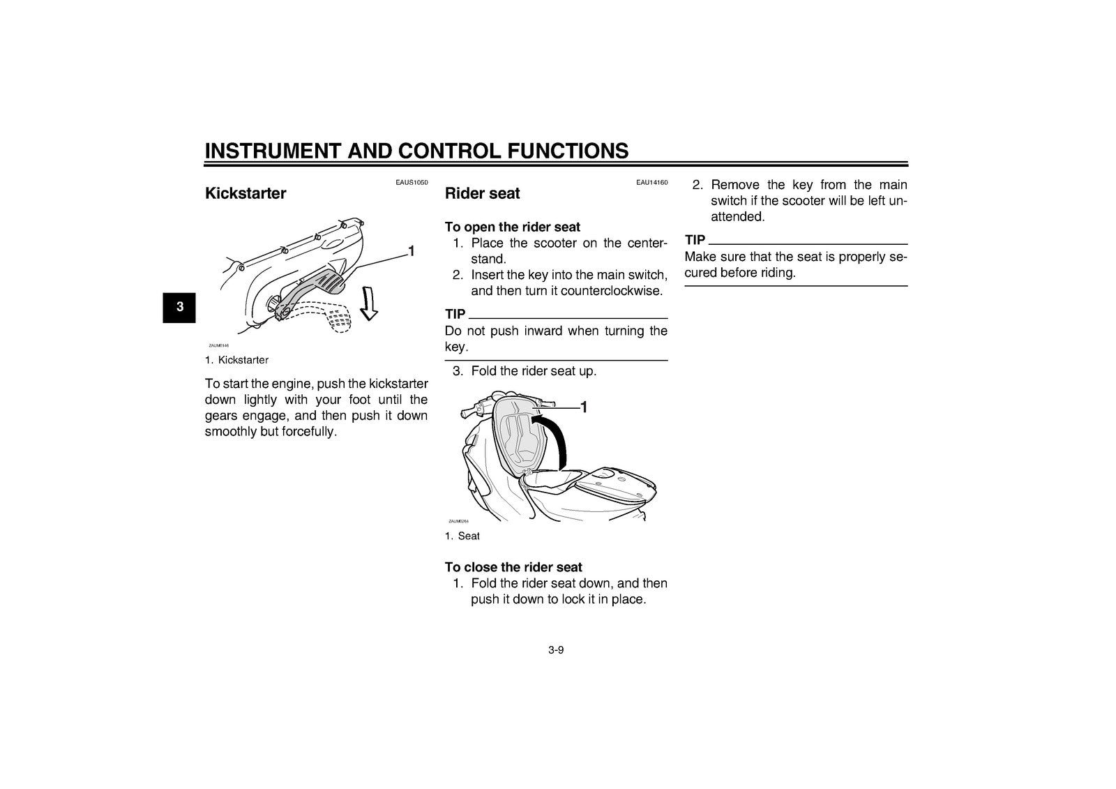 YAMAHA YQ50 YQ50L Owners Manual 2009 - STEEL WIRE BOUND - PROTECTIVE COVERS