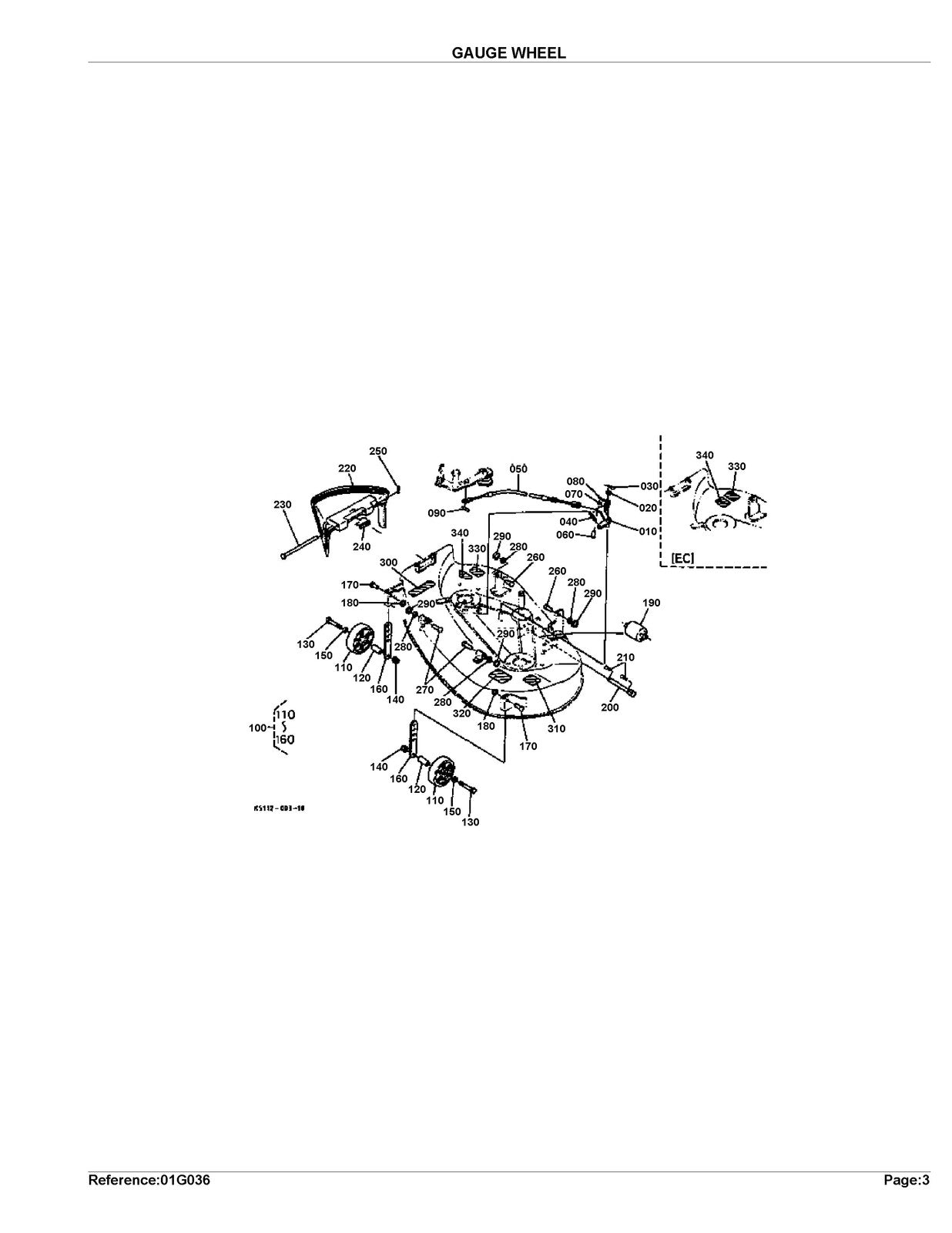 KUBOTA RCK40LT Parts Manual - STEEL WIRE BOUND - PROTECTIVE COVERS