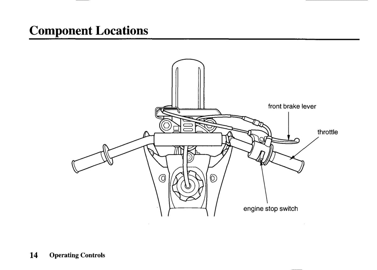 HONDA XR50R Owners Manual 2000 - STEEL WIRE BOUND - PROTECTIVE COVERS