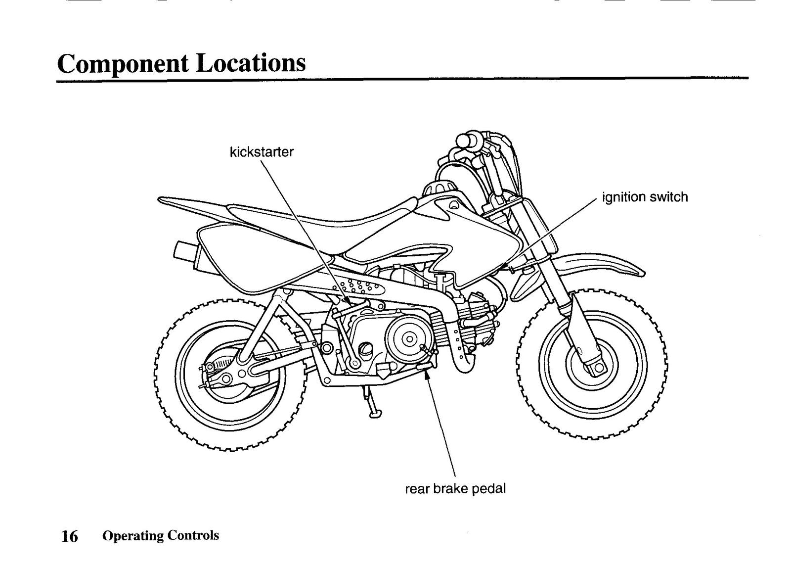 HONDA CRF50F Owners Manual 2005 - STEEL WIRE BOUND - PROTECTIVE COVERS