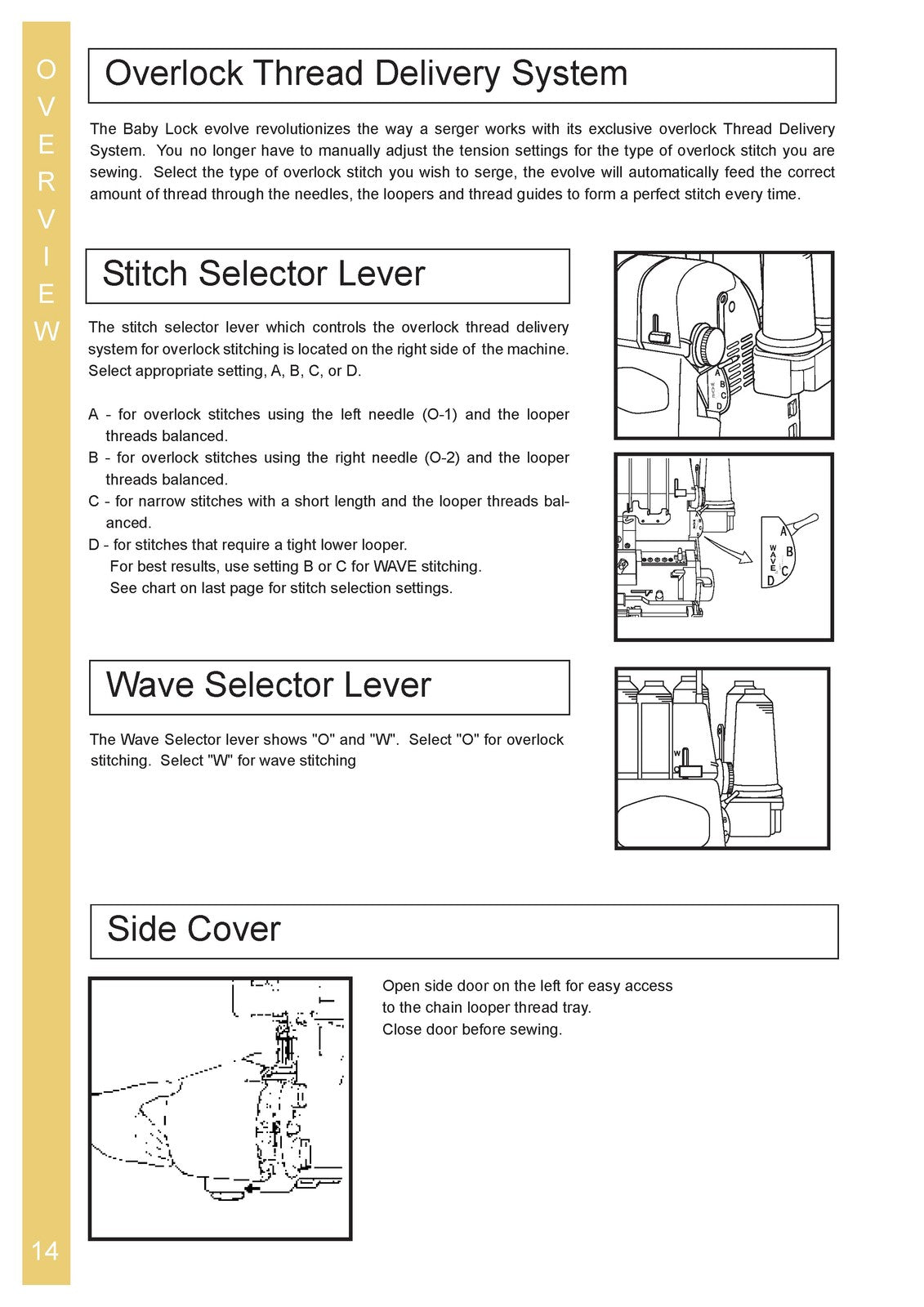 BABY LOCK Evolve BLE8W Serger Instruction Manual - WIRE BOUND - TOUGH COVERS