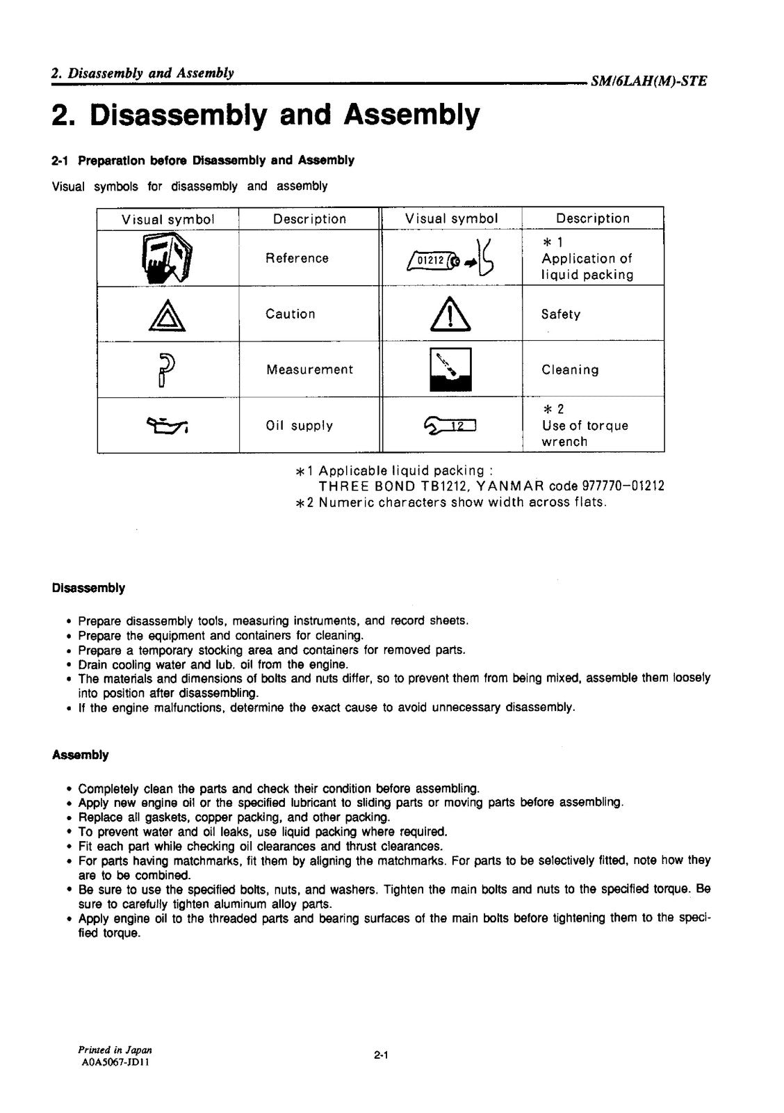 YANMAR 6LAHM-STE ENGINE SERVICE MANUAL - BOUND - COVERS - XL FOLDOUT PAGES