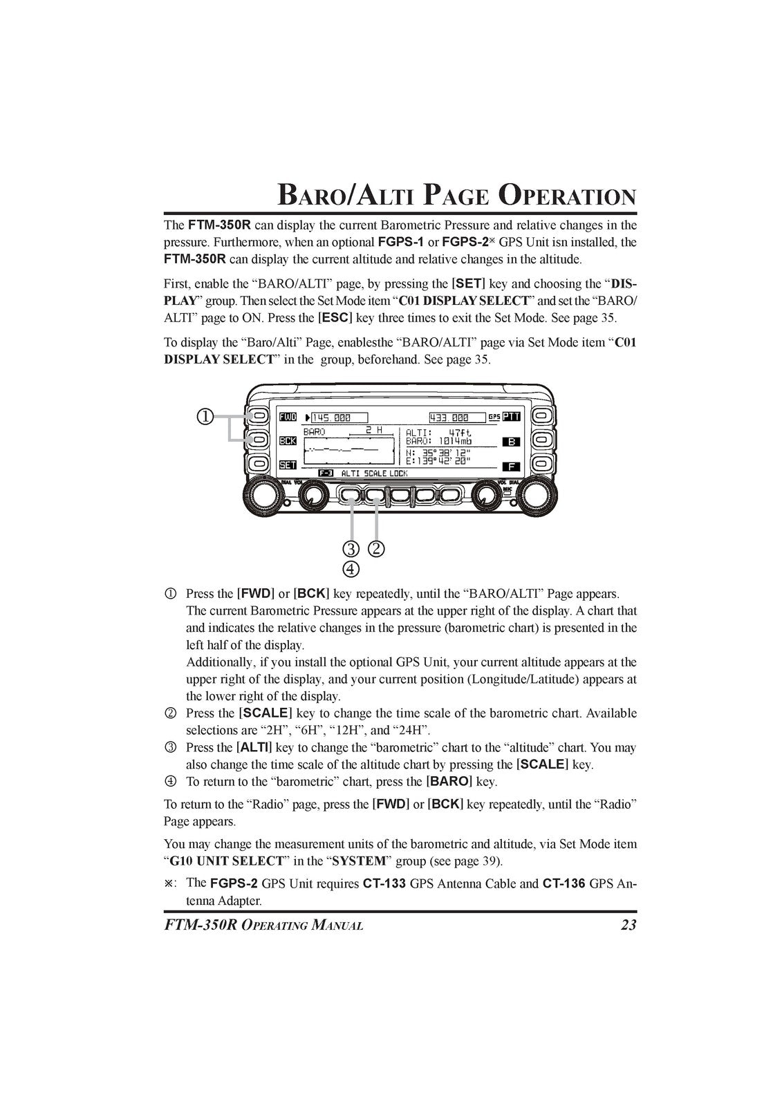 YAESU FTM-350R Dual Band FM Transceiver Operating Manual, FOLDOUTS