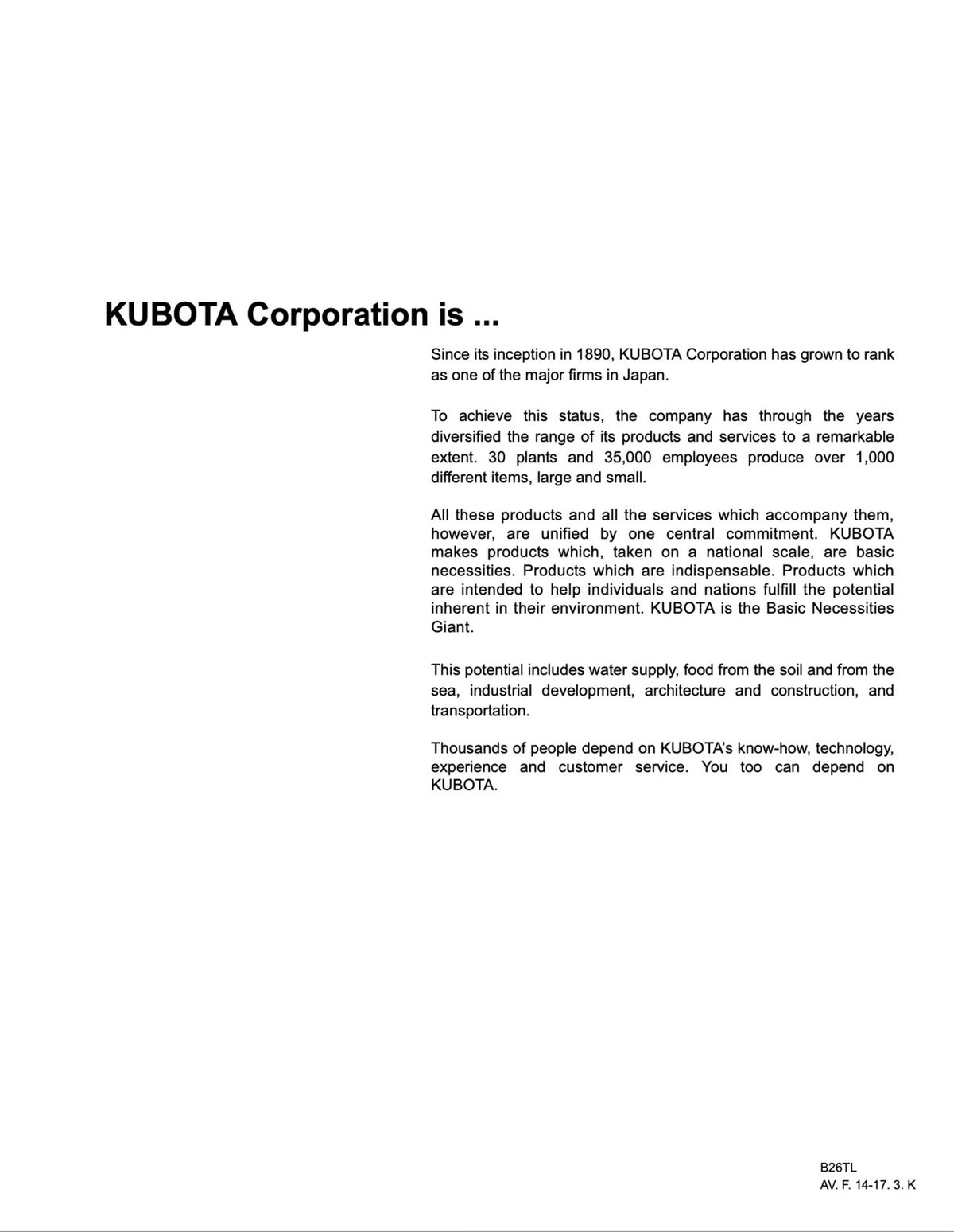 KUBOTA B26TL L47TL M62TL Operators Manual BUNDLE - WIRE BOUND - TOUGH COVERS