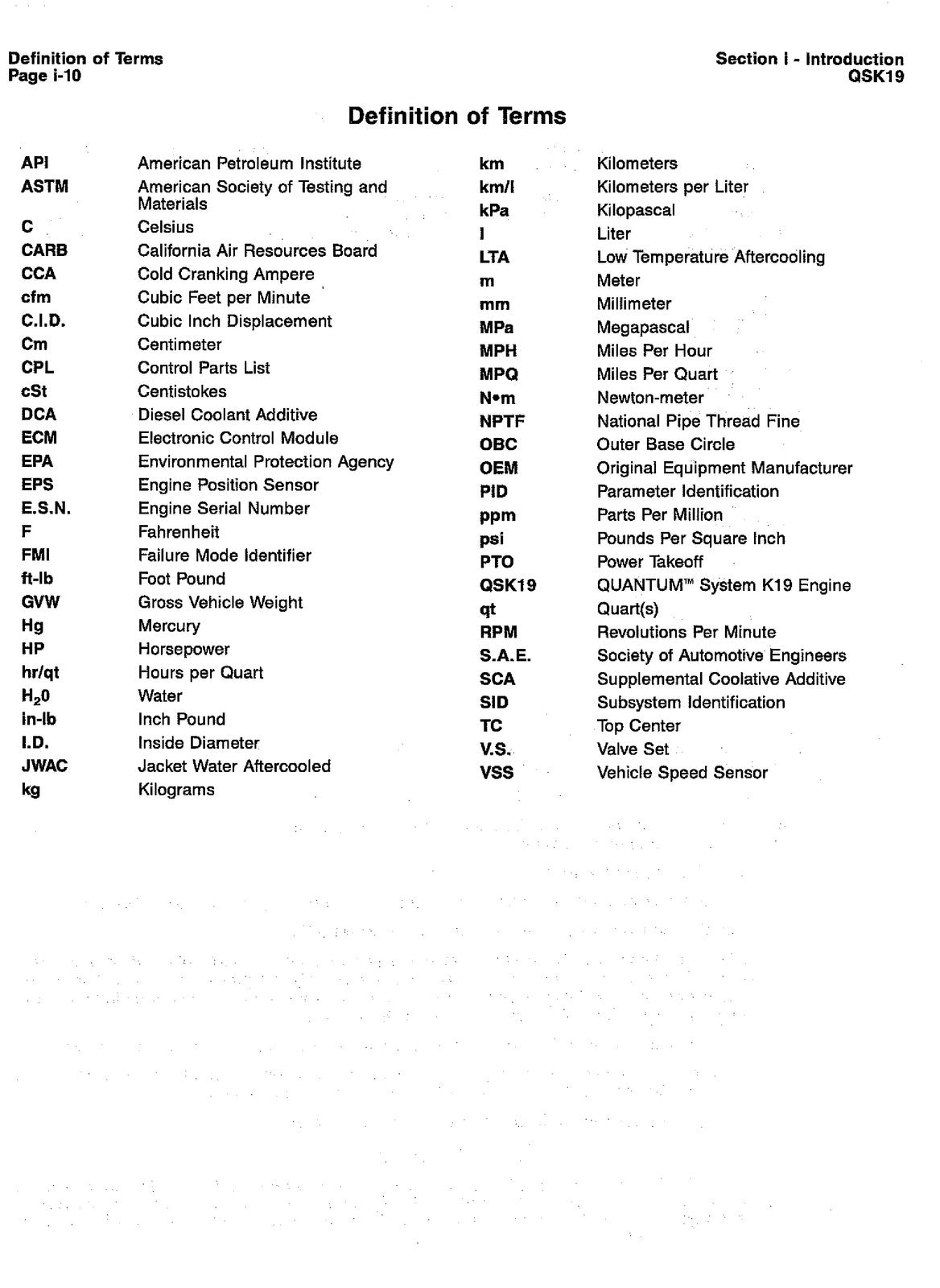 CUMMINS QSK19 Quantum Engine Operation And Maintenance Manual 1996 - WIRE BOUND