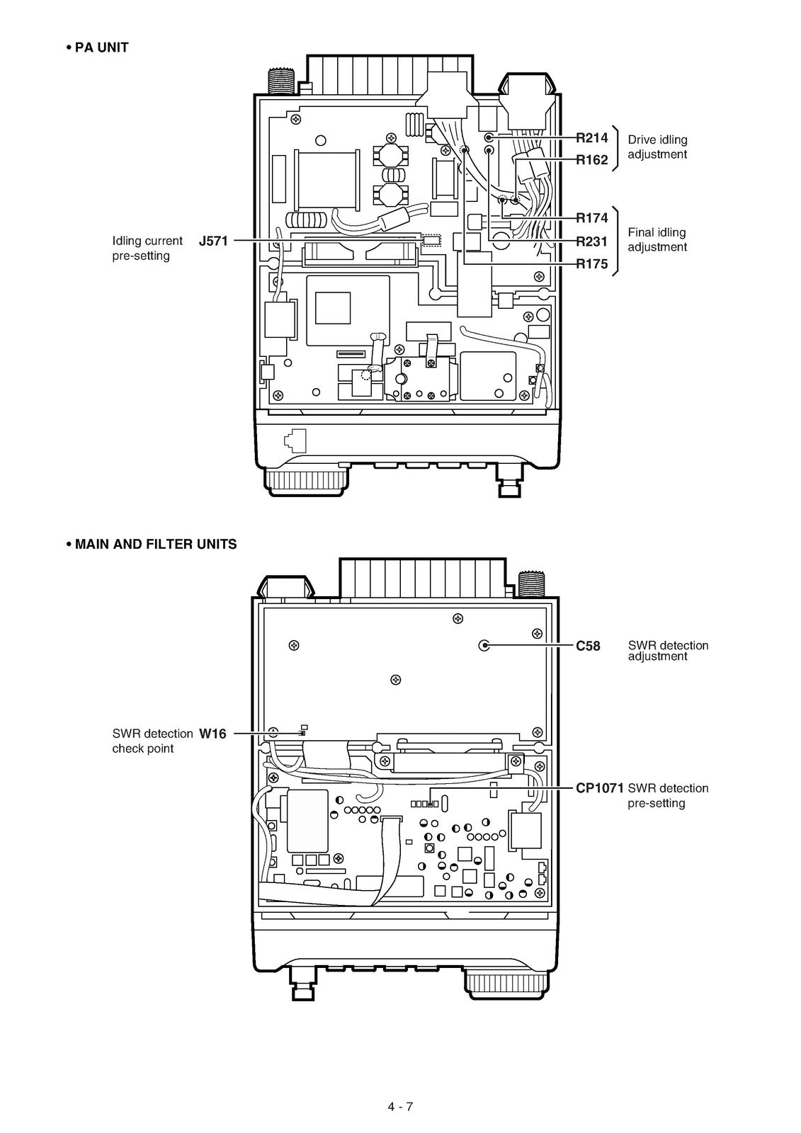 ICOM IC-706MKIIG HF VHF UHF All Mode Transceiver Service Manual 2007, FOLDOUTS