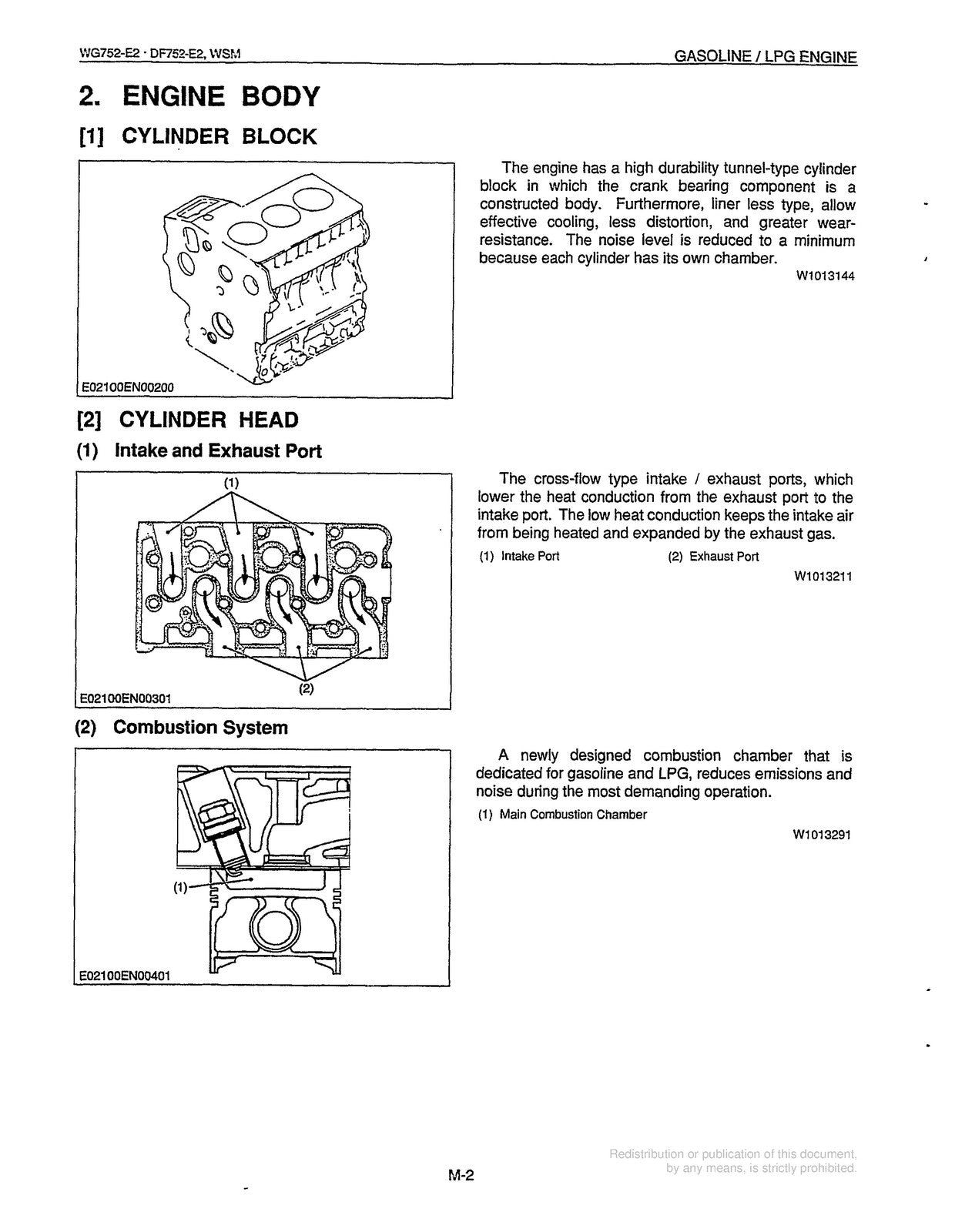 KUBOTA WG752-E2 DF752-E2 Gasoline LPG Engine Workshop Manual 2003 - WIRE BOUND