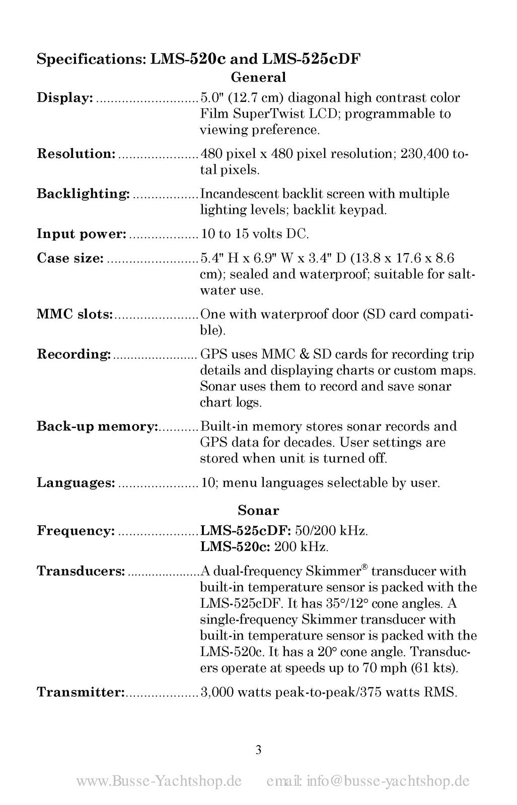 LOWRANCE LMS-520C 525C DF Fish Finder Sonar GPS Instructions Manual 2006 - BOUND
