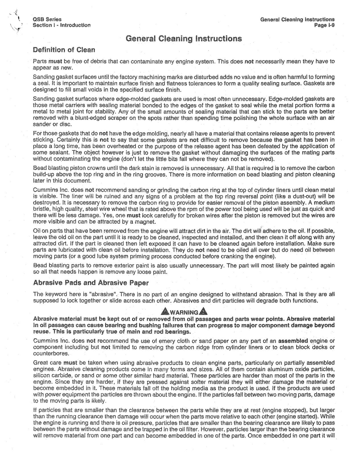 CUMMINS QSB67 Engine Service Manual - STEEL WIRE BOUND - PROTECTIVE COVERS