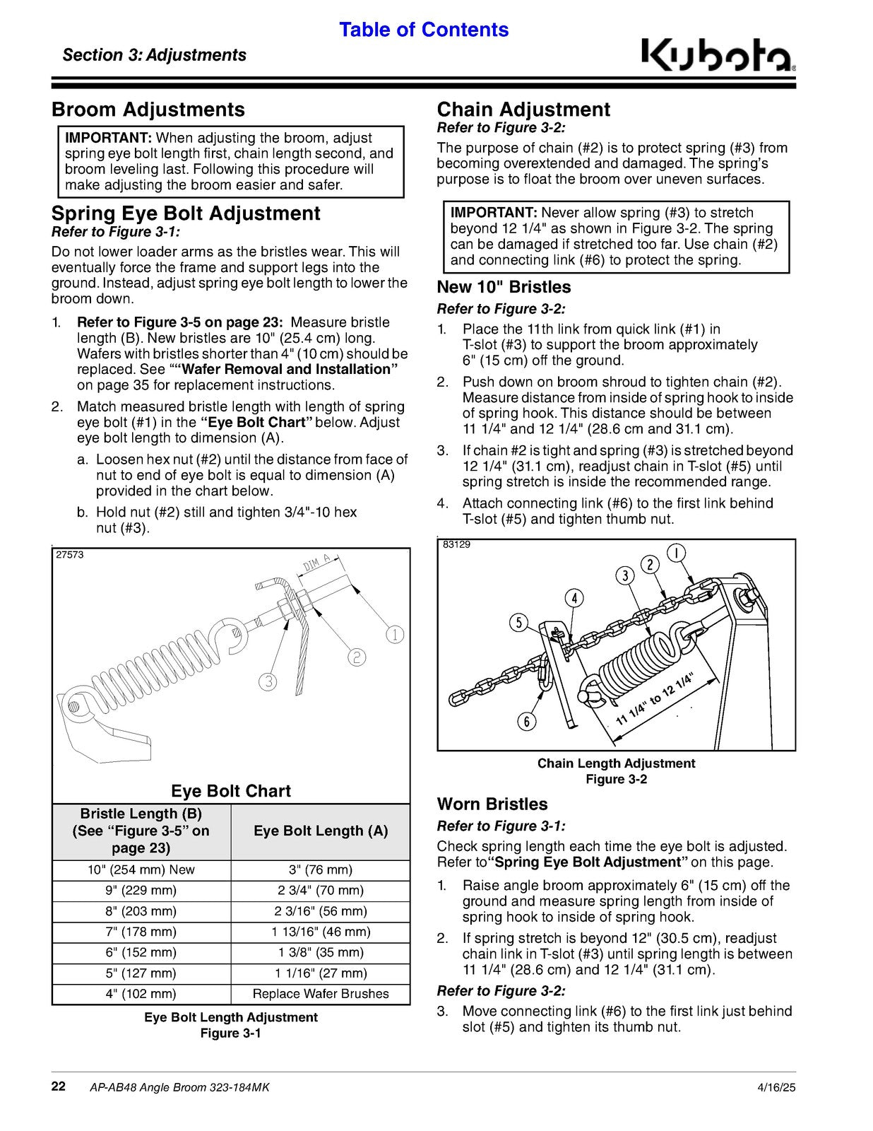 LAND PRIDE AB48 Angle Broom Operators Manual - STEEL WIRE BOUND - TOUGH COVERS