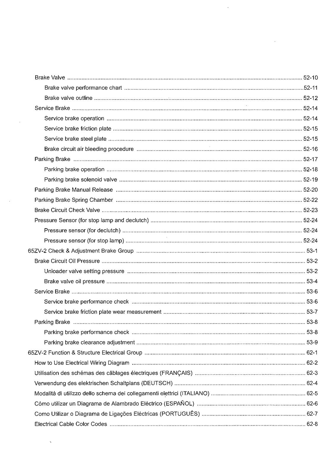 KAWASAKI 65ZV-2 Wheel Loader Shop Manual SN 65J4-9001 Up 2011, FOLDOUTS