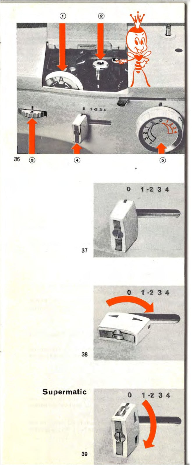 ELNA Star De Luxe Plana Super Instruction Manual - WIRE BOUND - TOUGH COVERS